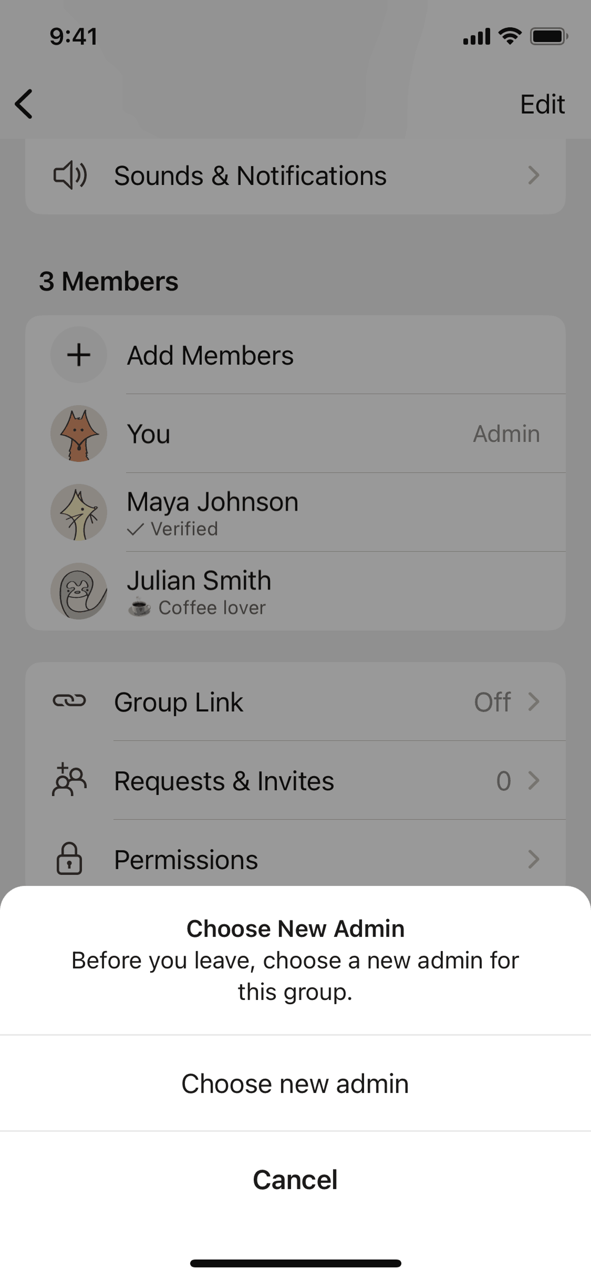 Signal iOS Social Networking interface screenshot 13