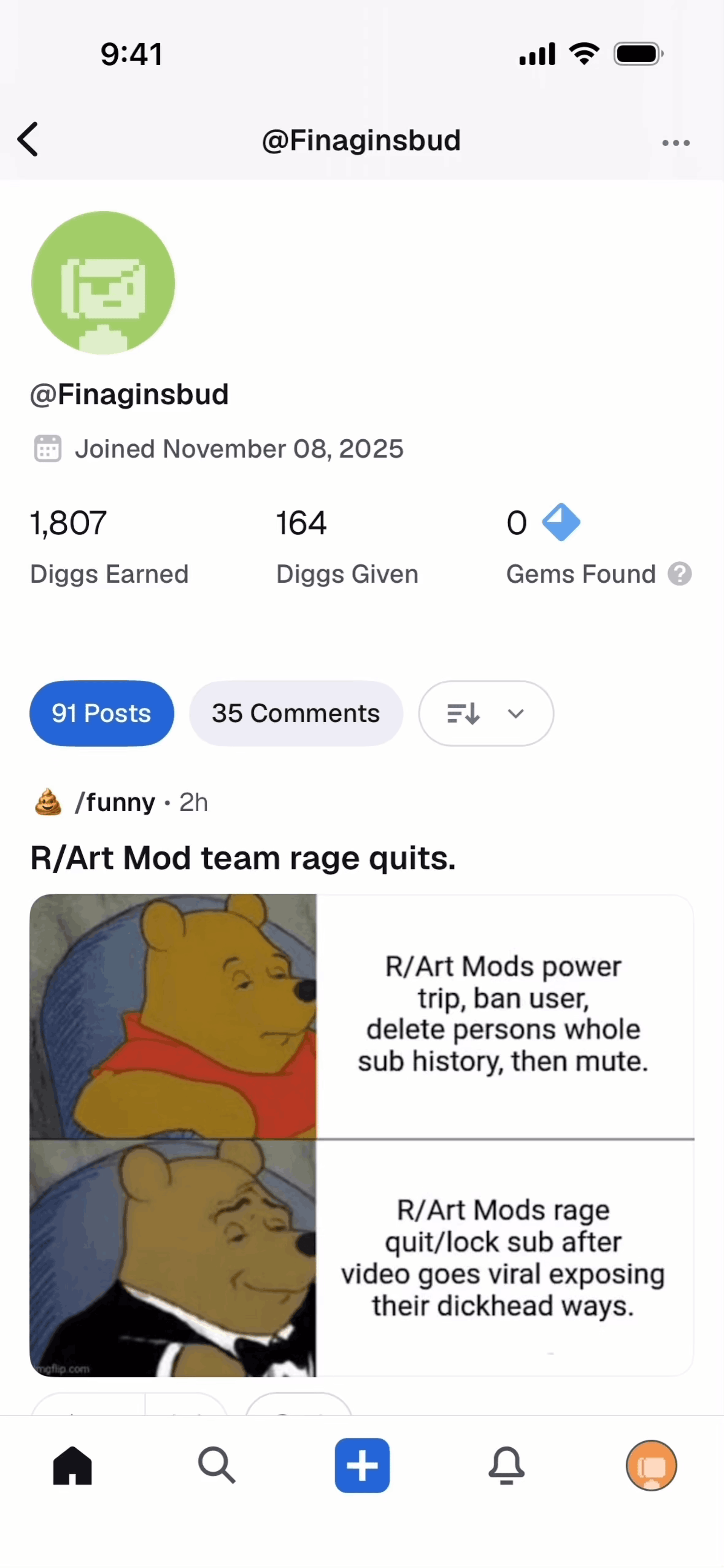 Digg iOS Social Networking interface screenshot 3