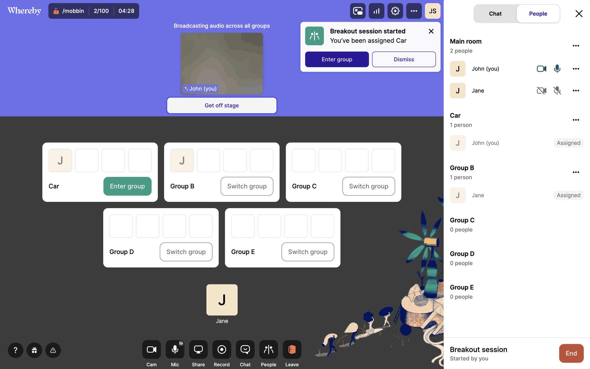 Whereby Web Business interface screenshot 18