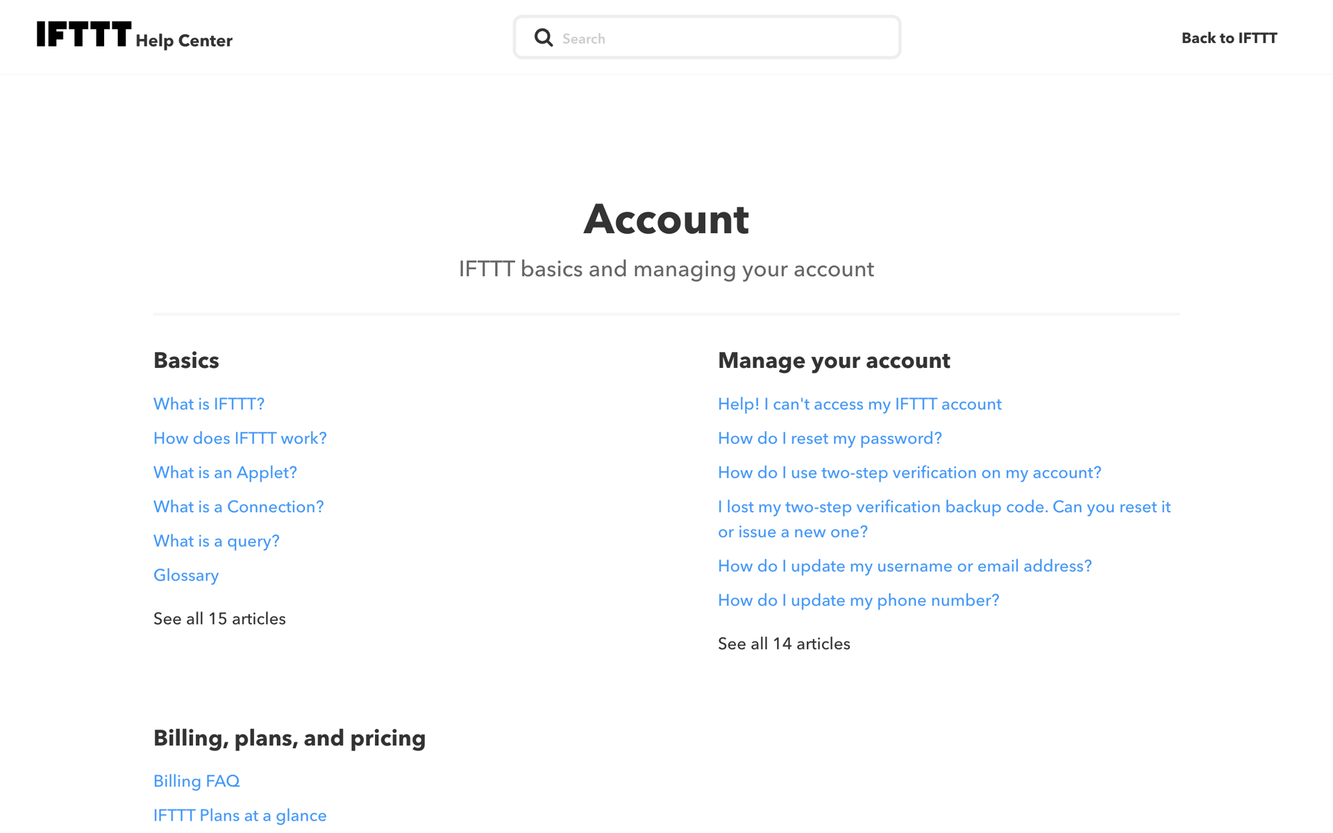 IFTTT Web Productivity interface screenshot 22