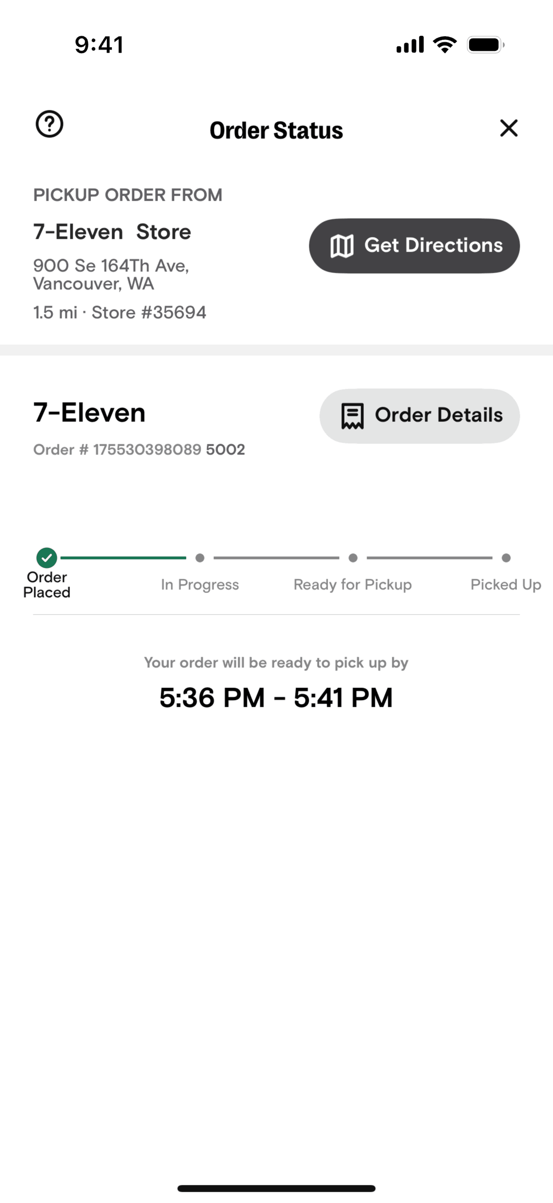 7-Eleven iOS Food & Drink interface screenshot 6