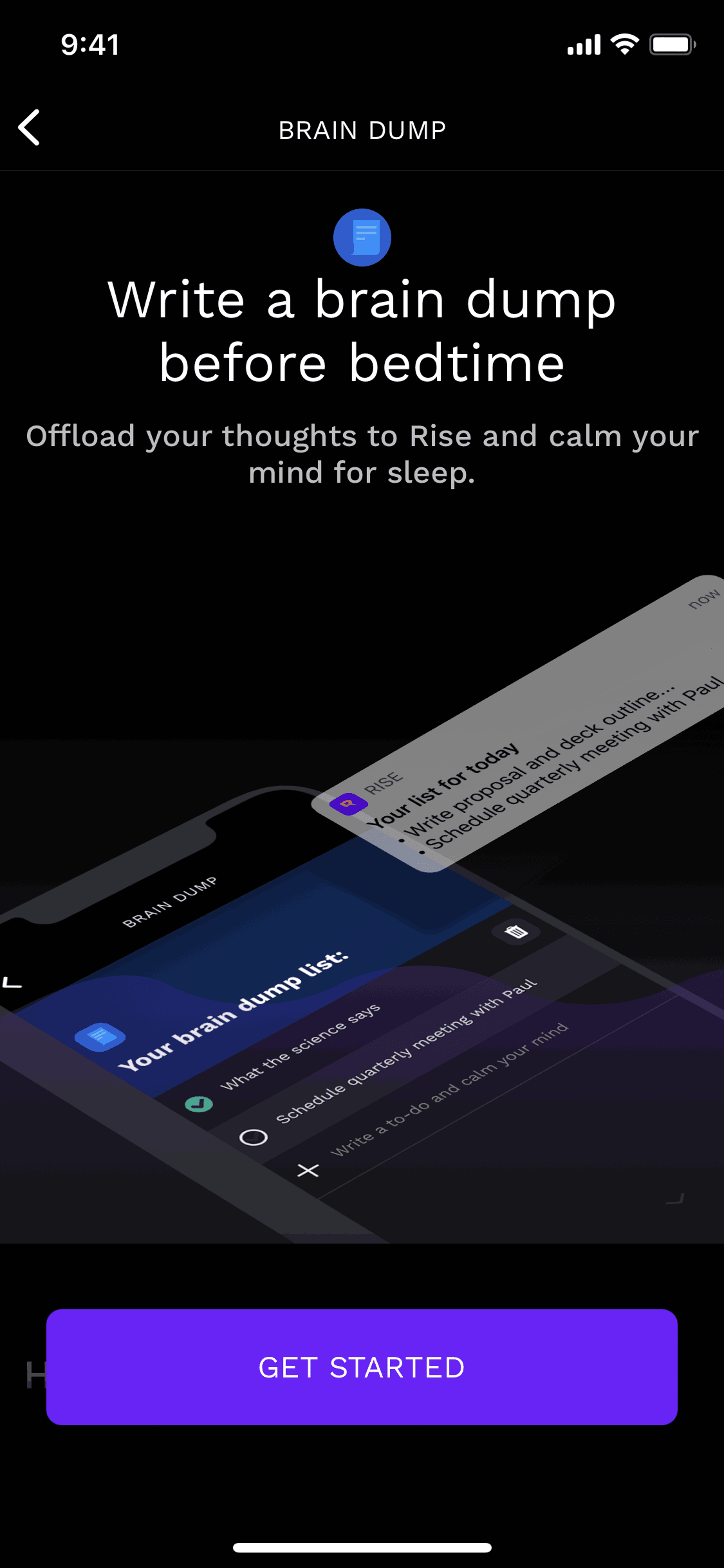 Rise iOS Health & Fitness interface screenshot 15