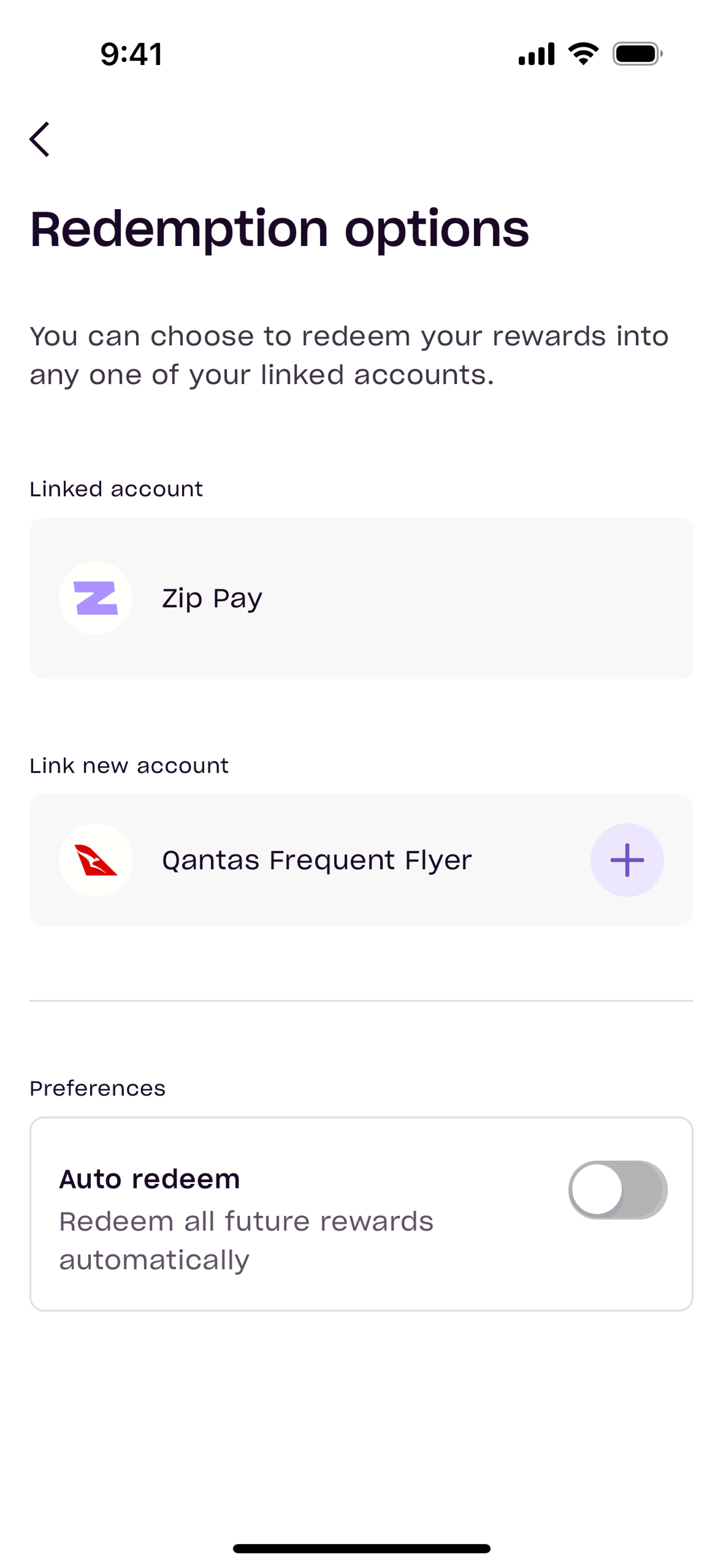 Zip iOS Finance interface screenshot 17
