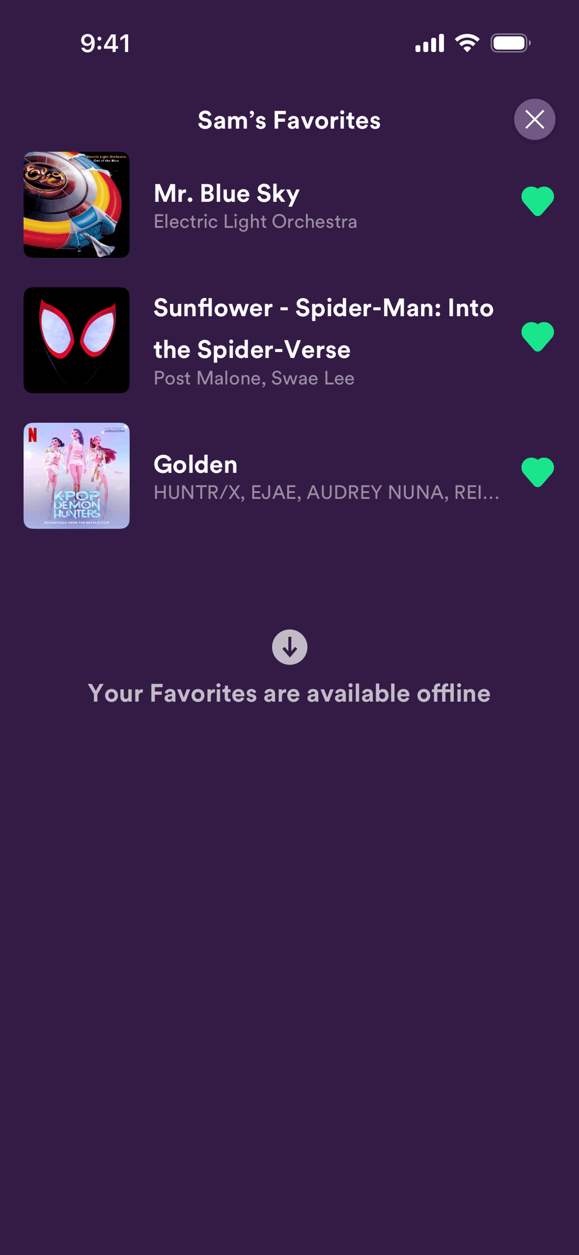 Spotify Kids iOS Music & Audio interface screenshot 10