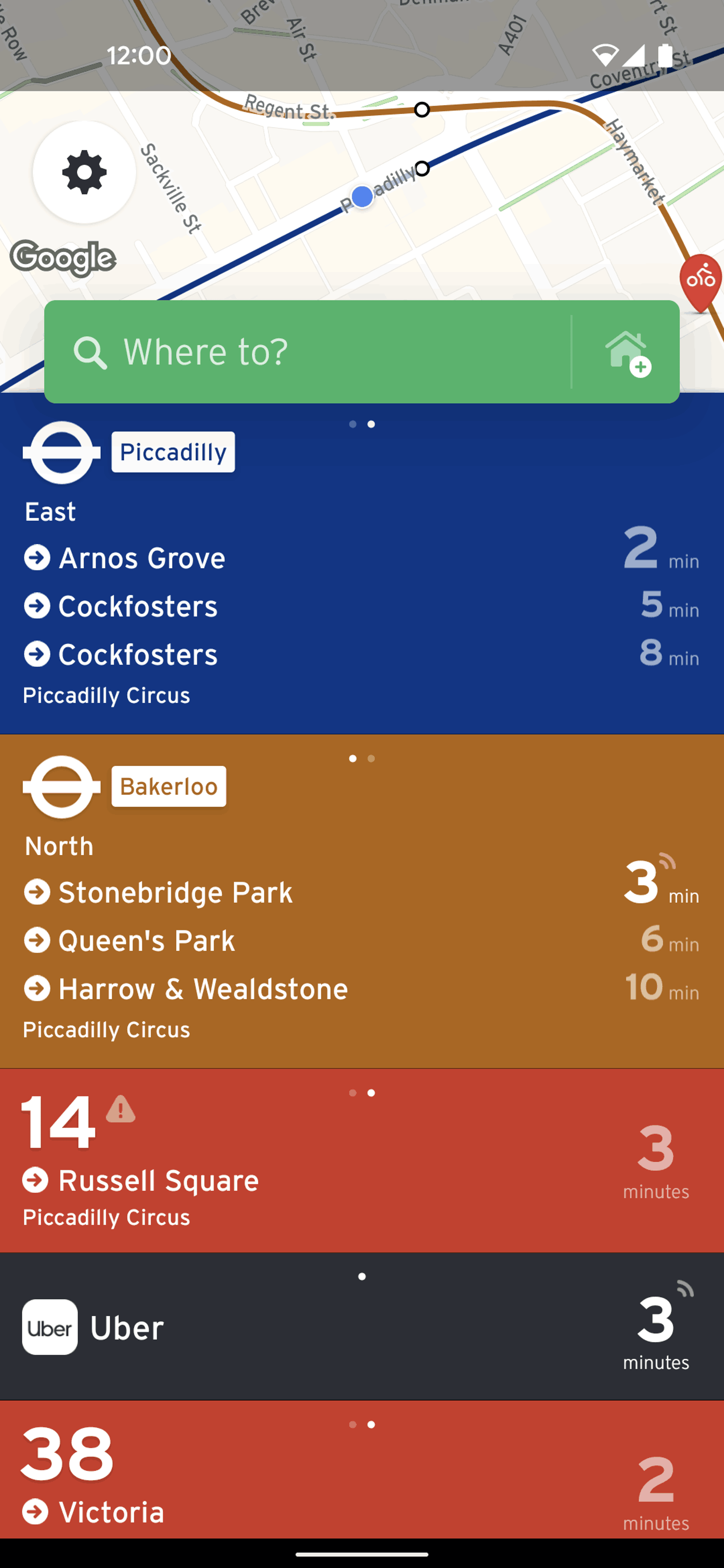 Transit Android Maps & Navigation interface screenshot 18