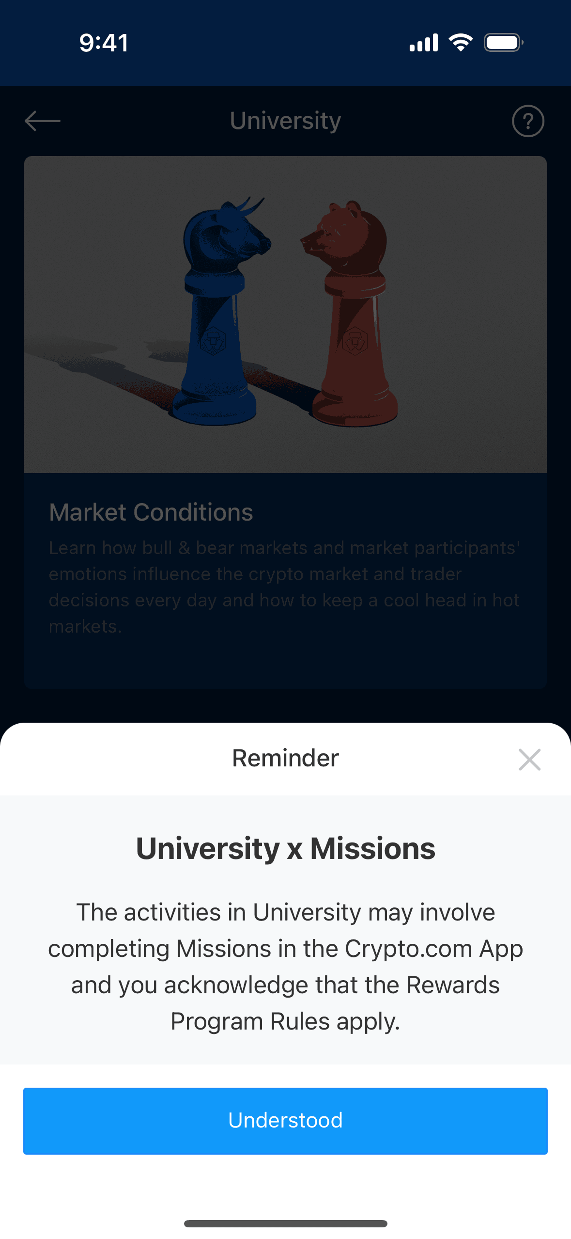 Crypto.com iOS Finance interface screenshot 14