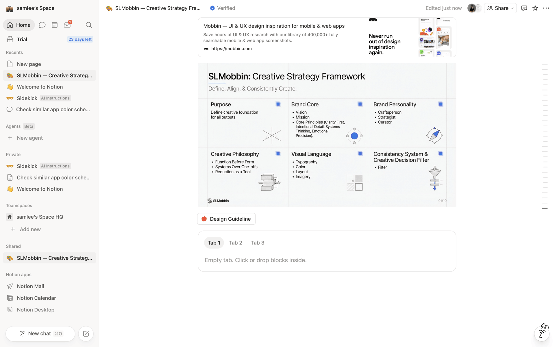Notion Web Collaboration interface screenshot 6