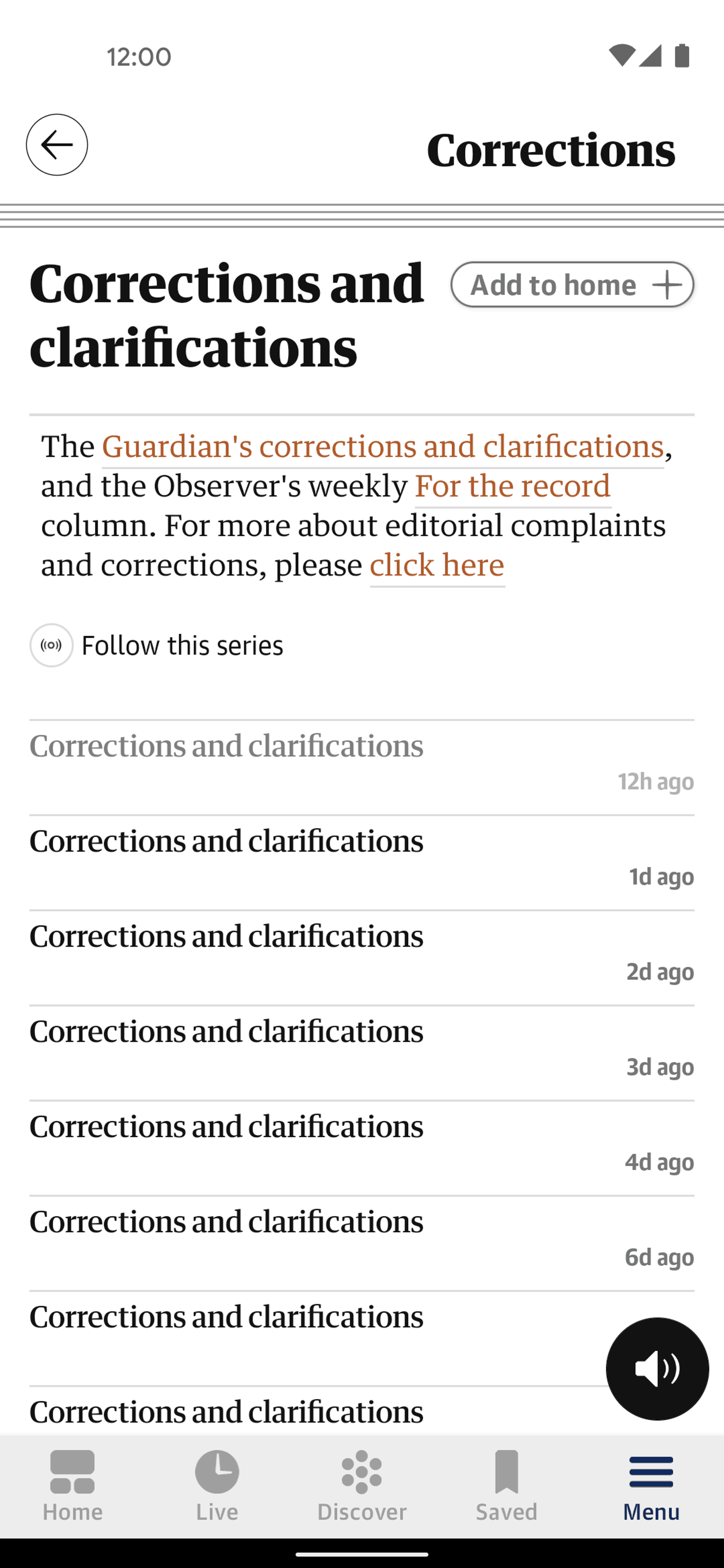 The Guardian Android News interface screenshot 23