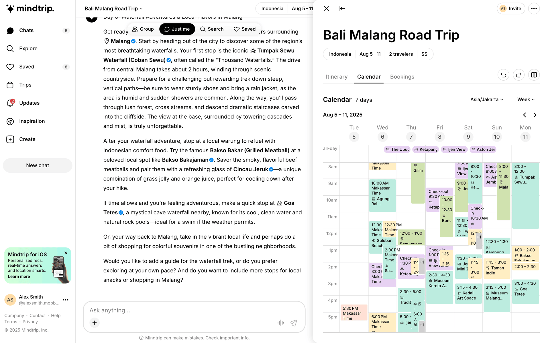 Mindtrip Web AI interface screenshot 18