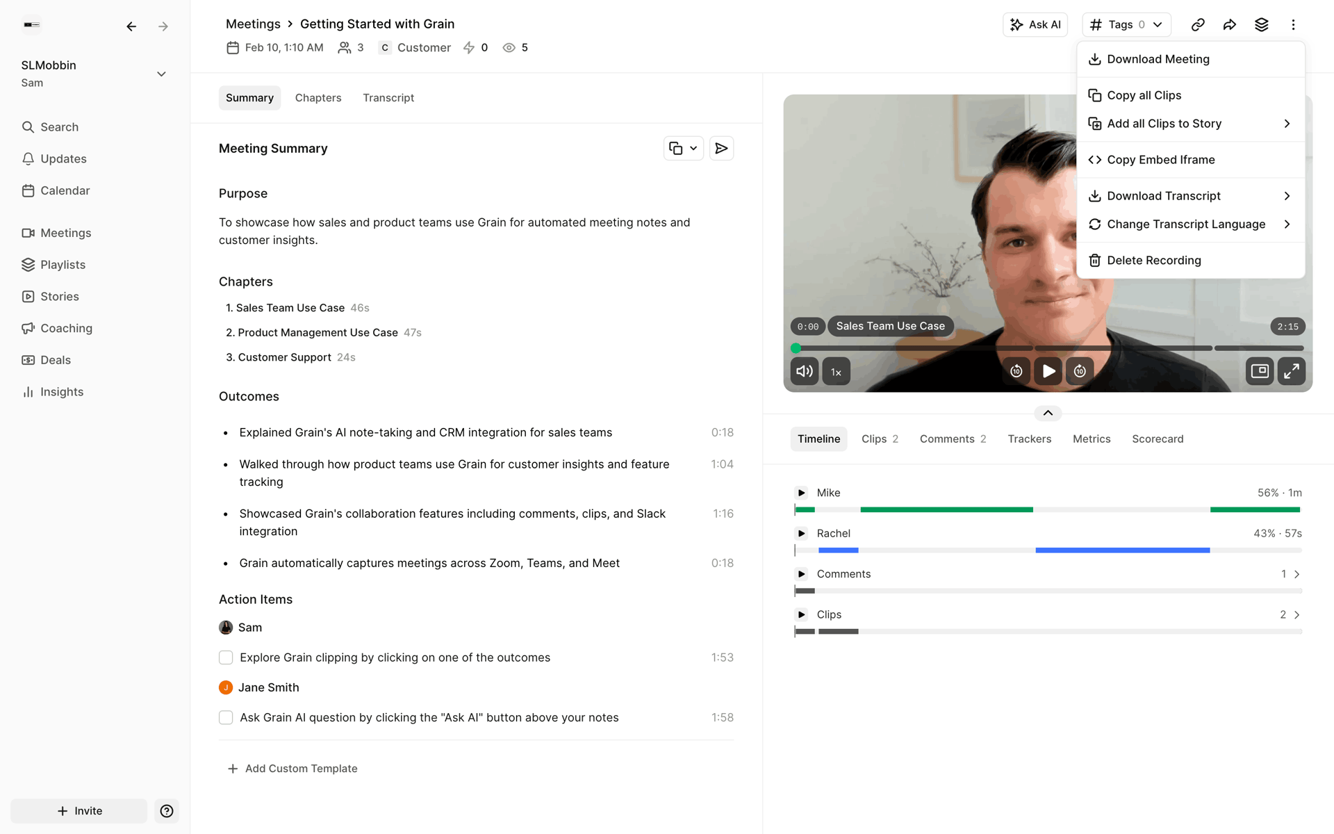 Grain Web AI interface screenshot 9