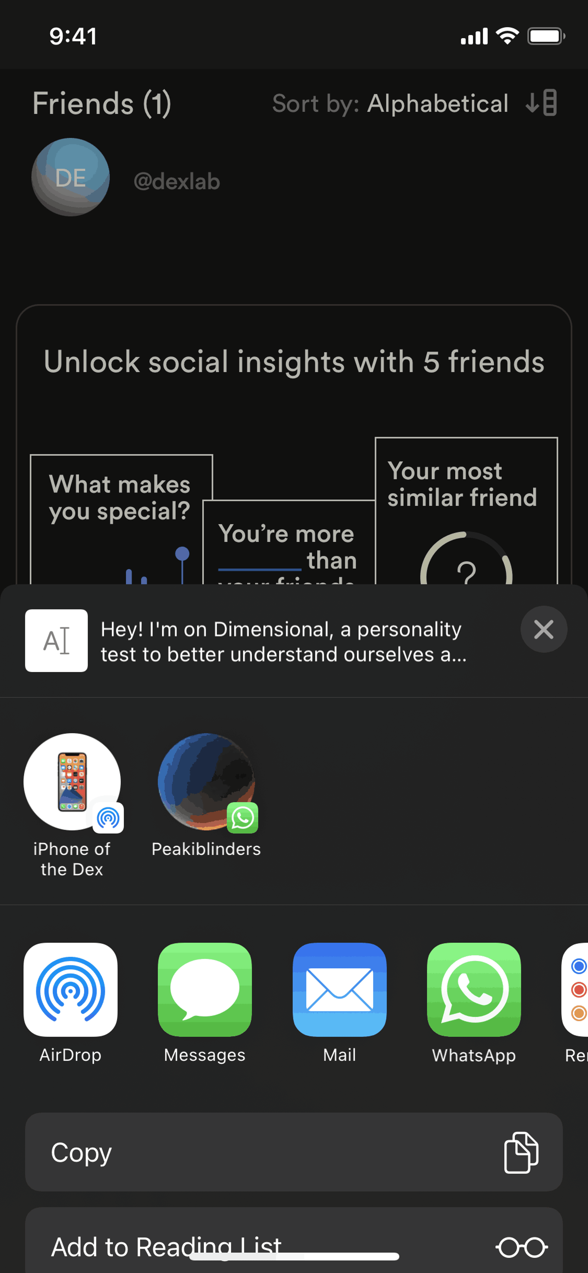 Dimensional iOS Social Networking interface screenshot 15