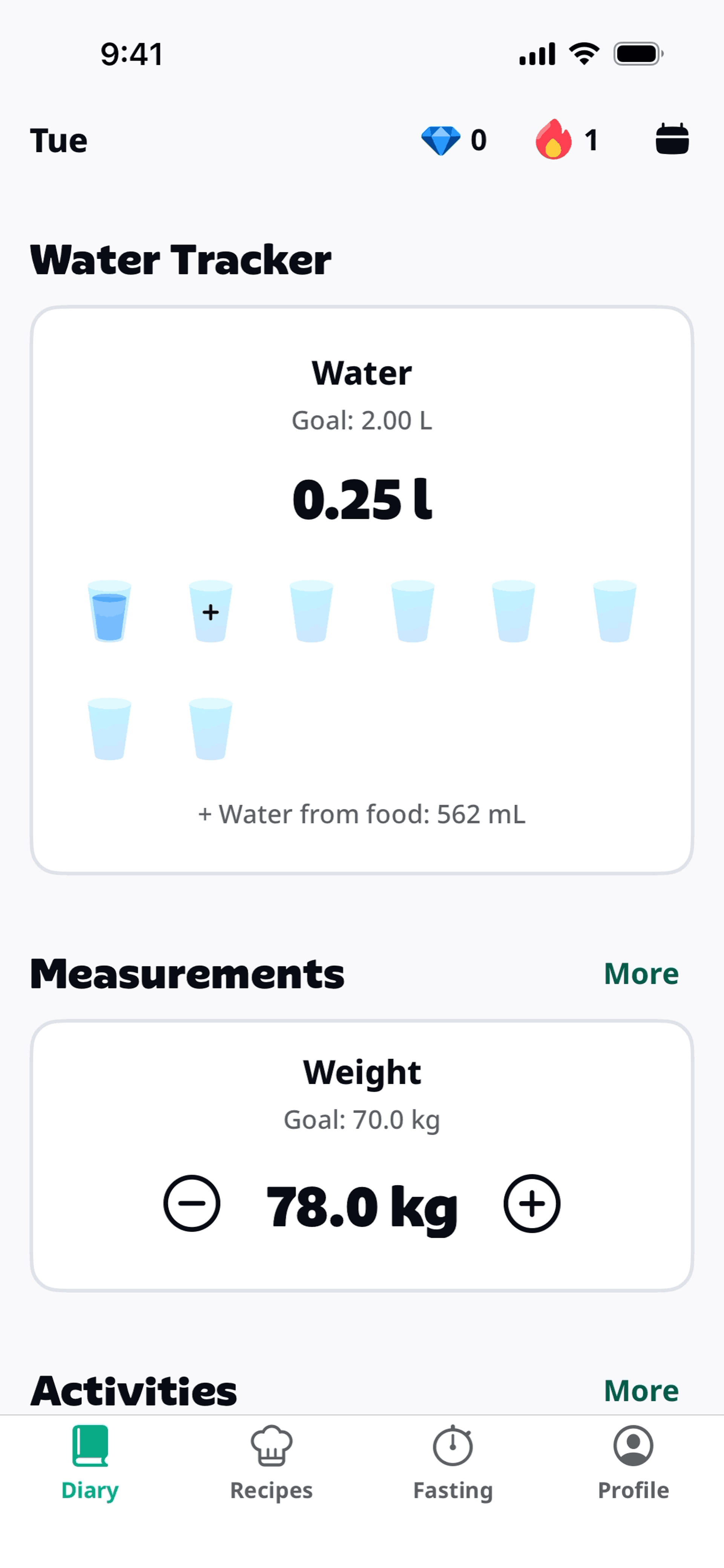 Yazio iOS Health & Fitness interface screenshot 16