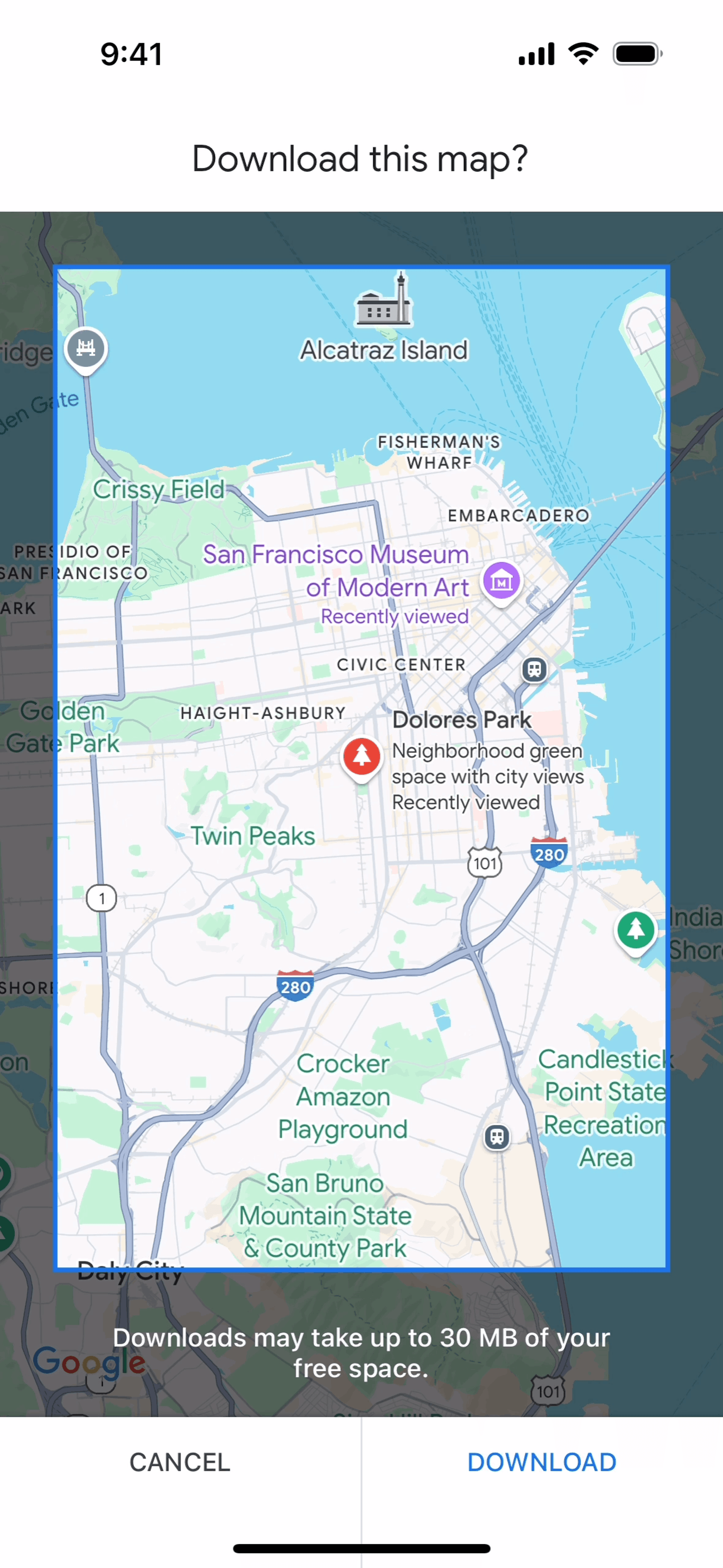 Google Maps iOS Maps & Navigation interface screenshot 24