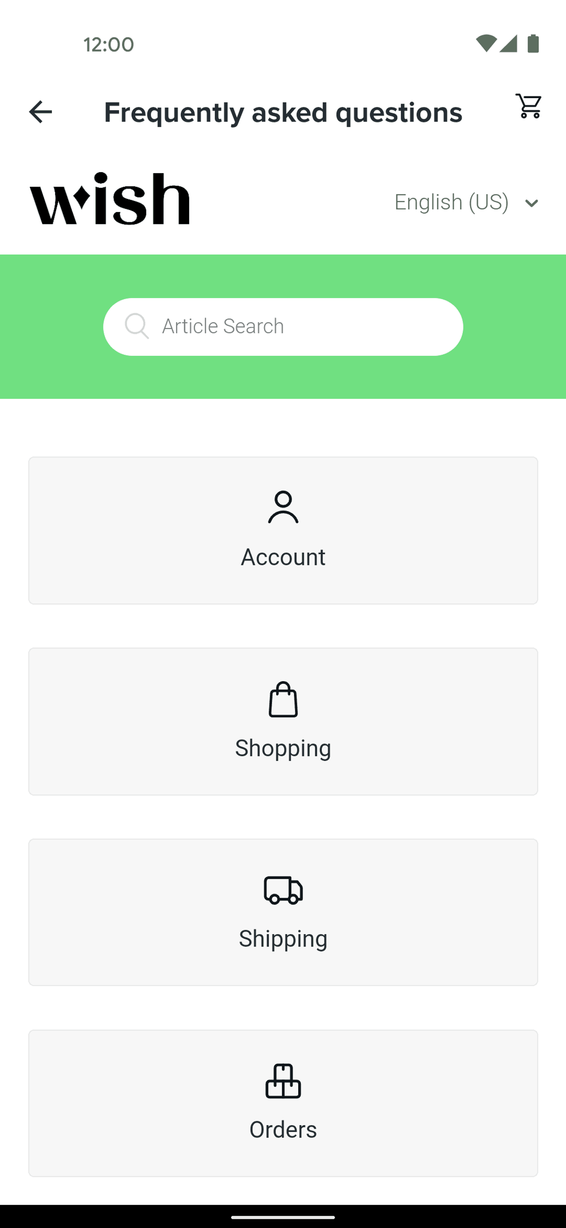 Wish Android Shopping interface screenshot 19