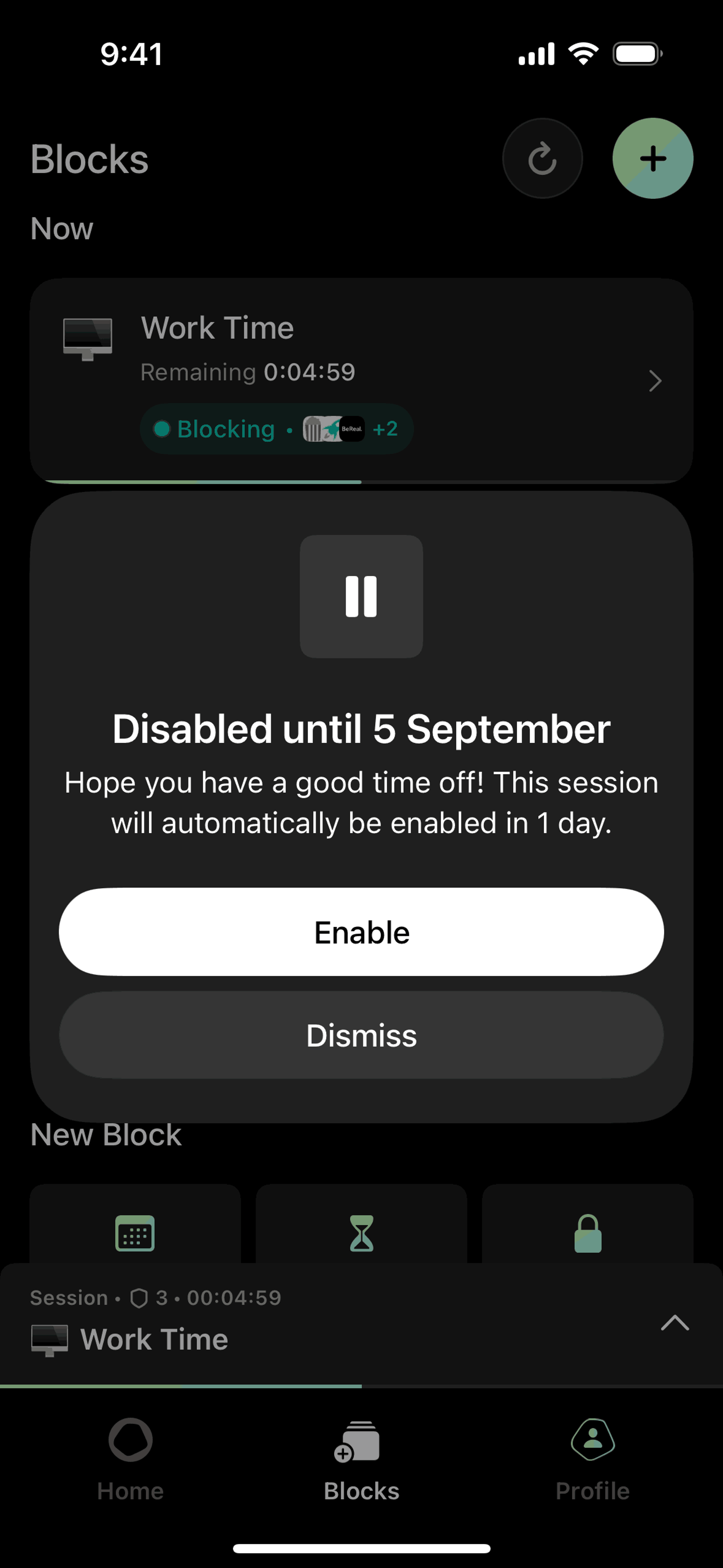 Opal iOS Productivity interface screenshot 16