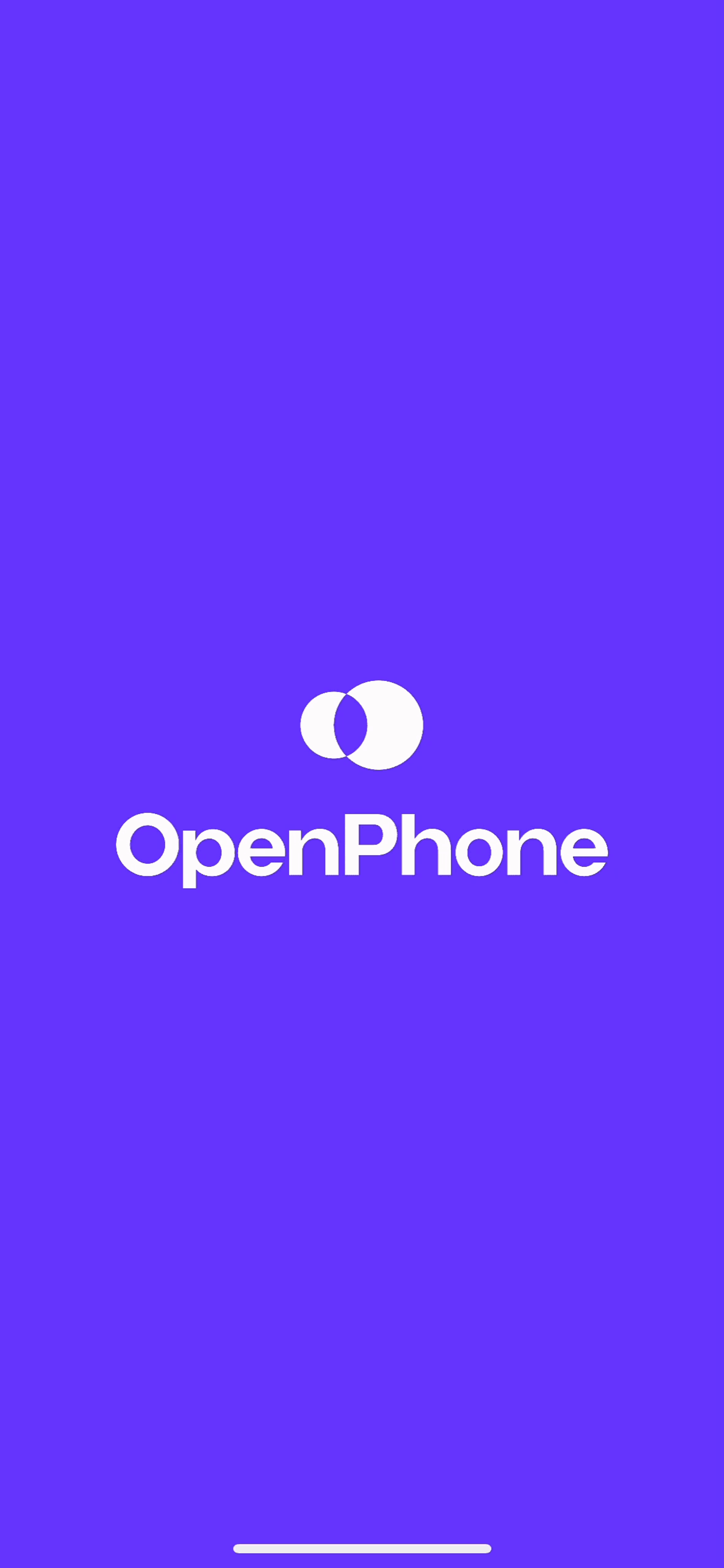 OpenPhone iOS Business interface screenshot 1