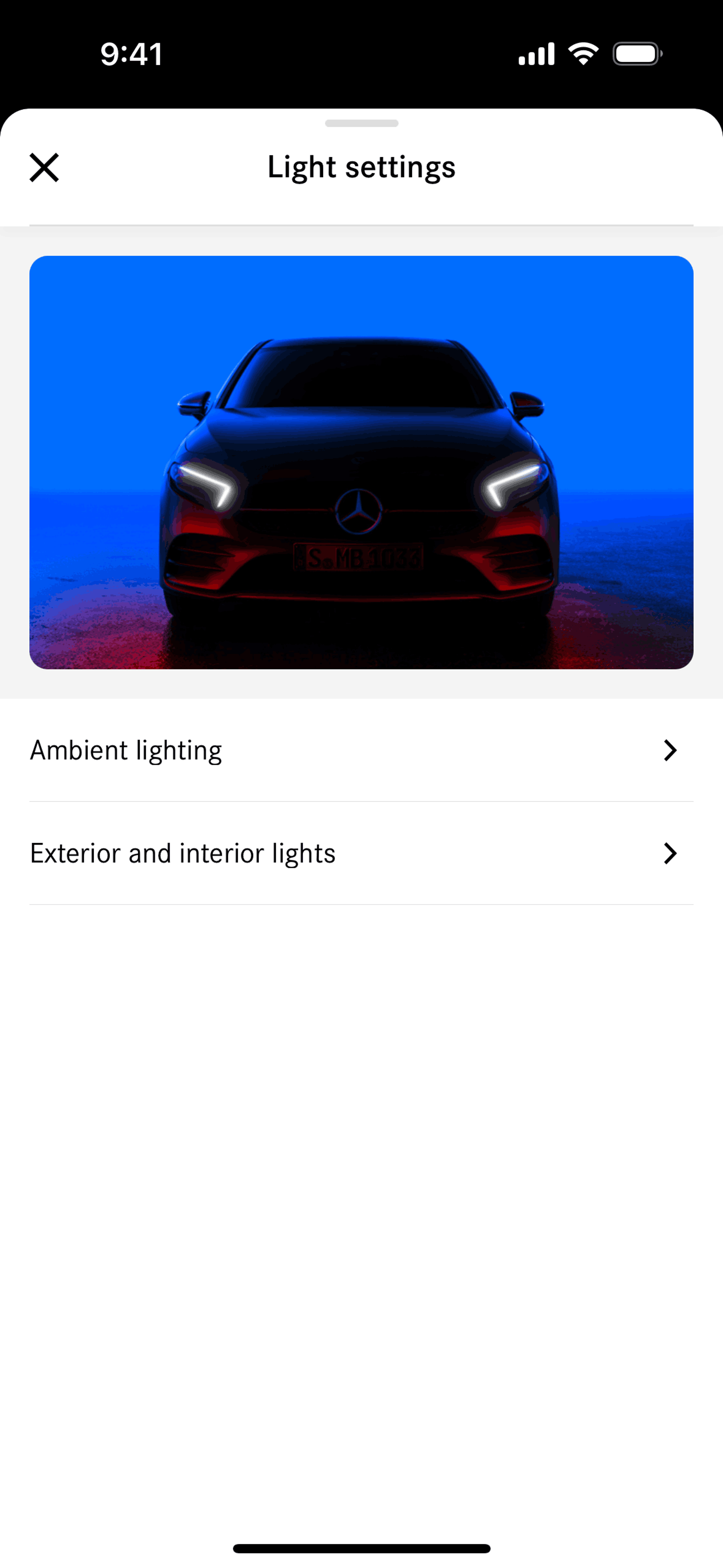 Mercedes-Benz iOS Travel & Transportation interface screenshot 5