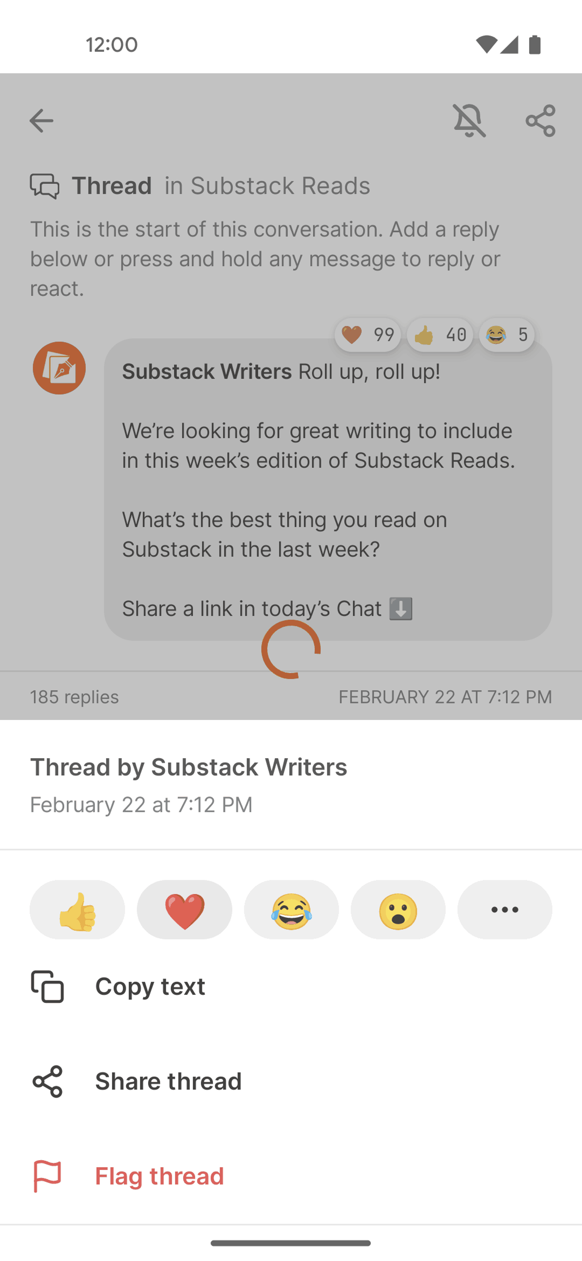 Substack Android News interface screenshot 10
