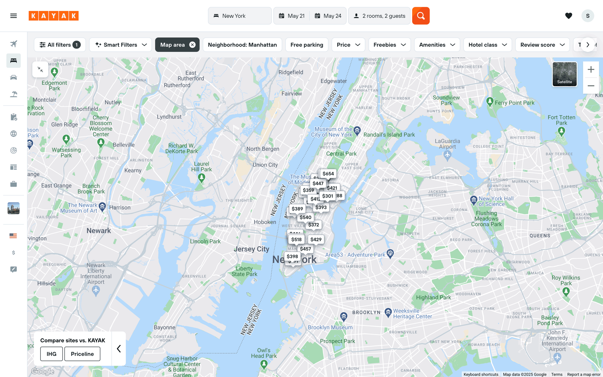 KAYAK Web Travel & Transportation interface screenshot 7