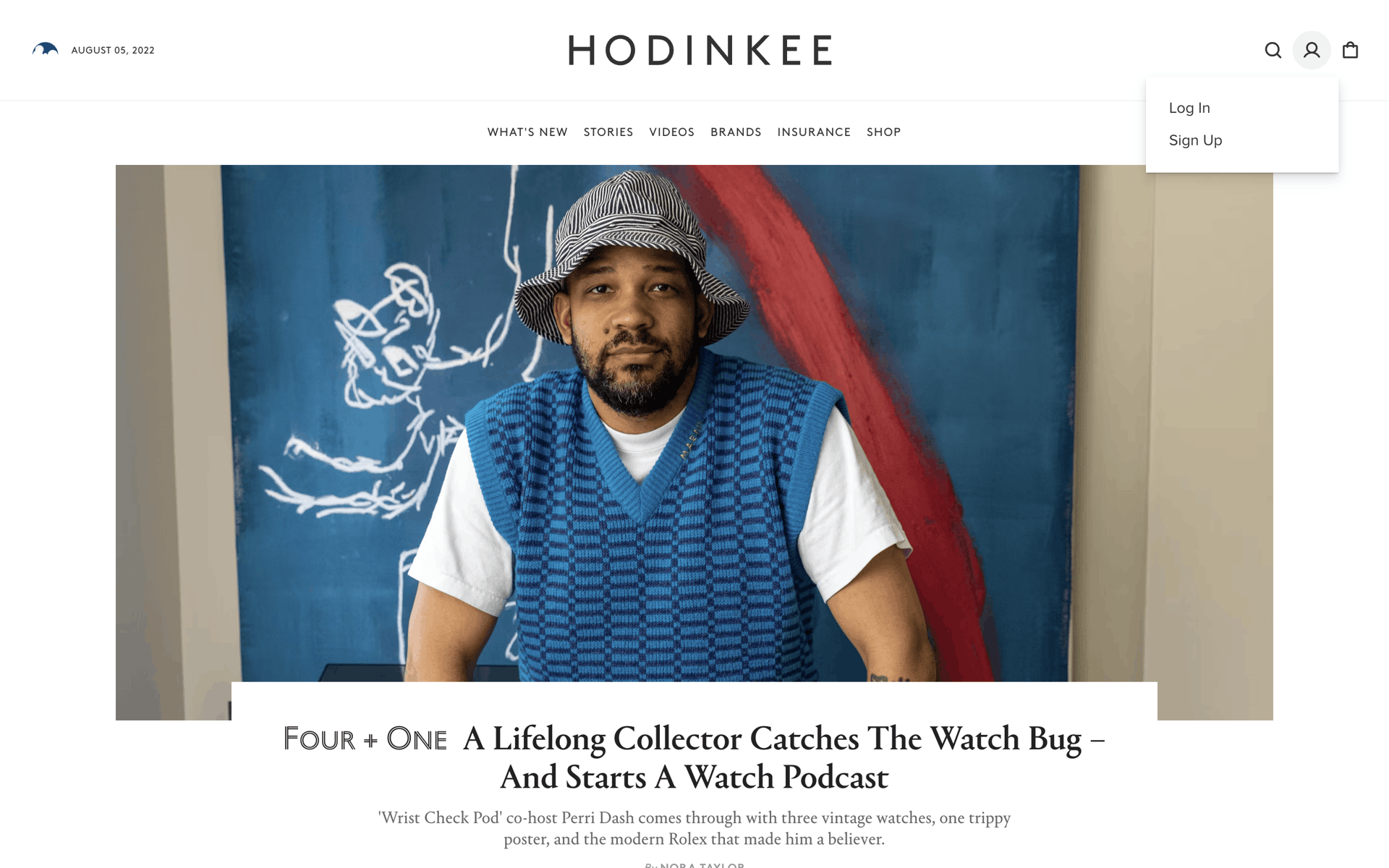 HODINKEE Web Lifestyle interface screenshot 4