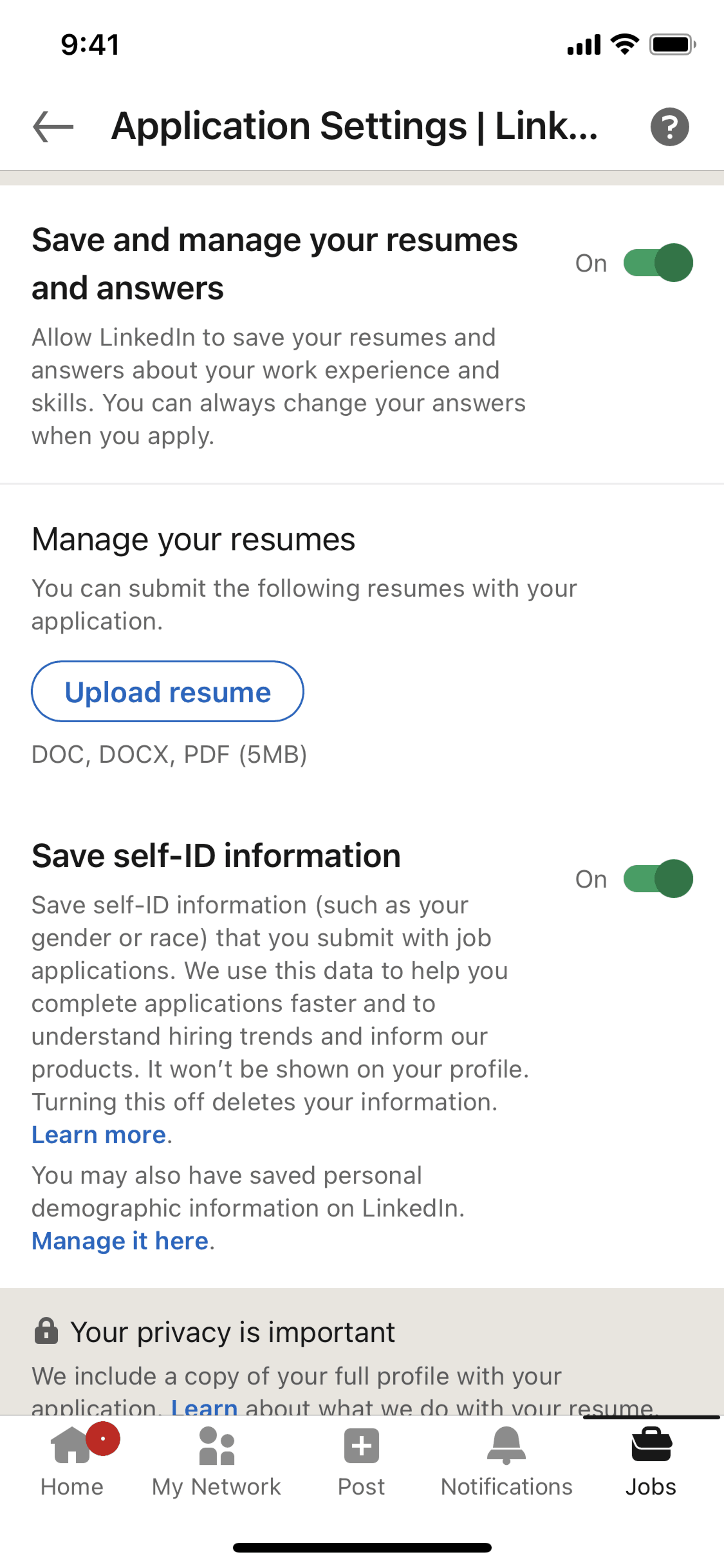 LinkedIn iOS Business interface screenshot 23