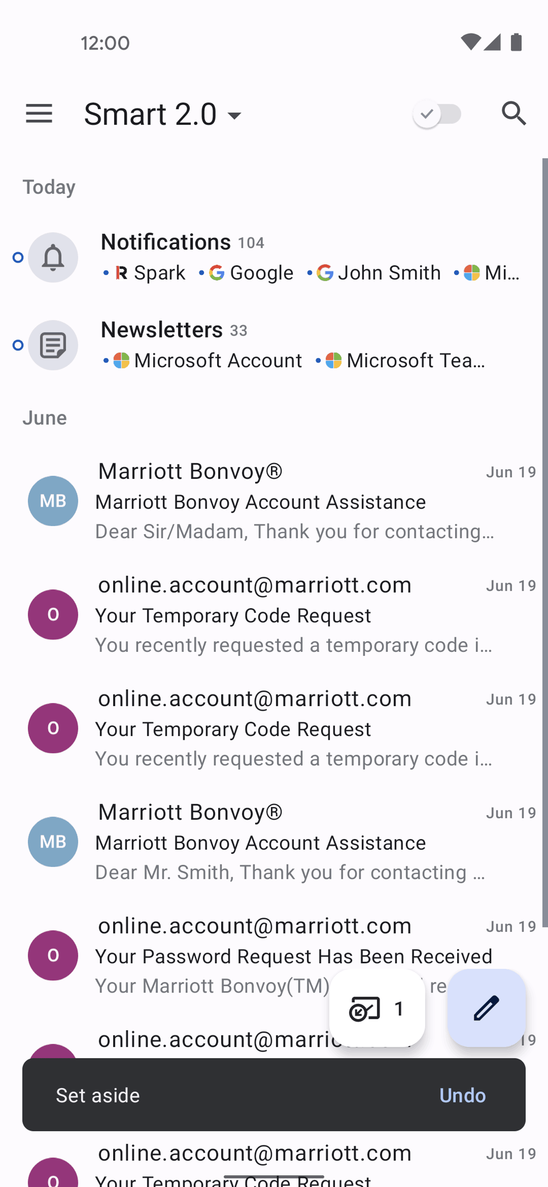 Spark Mail Android AI interface screenshot 7