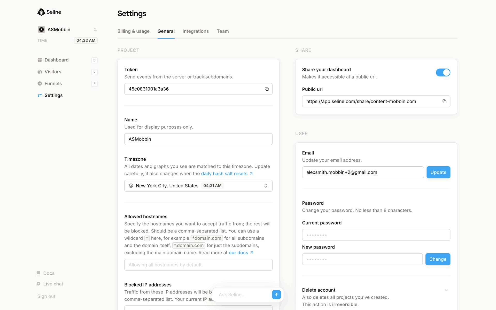 Seline Web Developer Tools interface screenshot 22