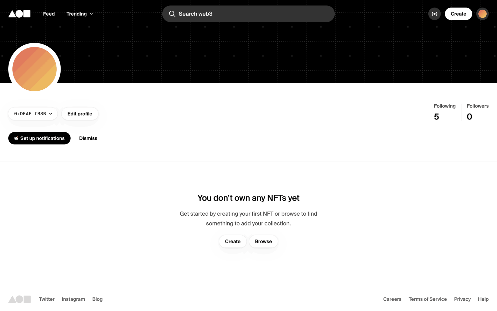 Foundation Web Crypto & Web3 interface screenshot 23