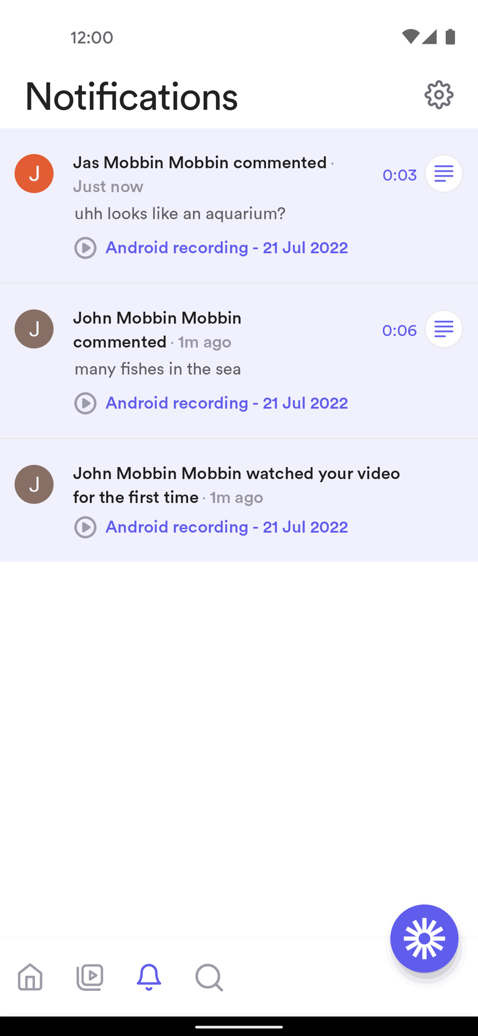 Loom Android Business interface screenshot 2
