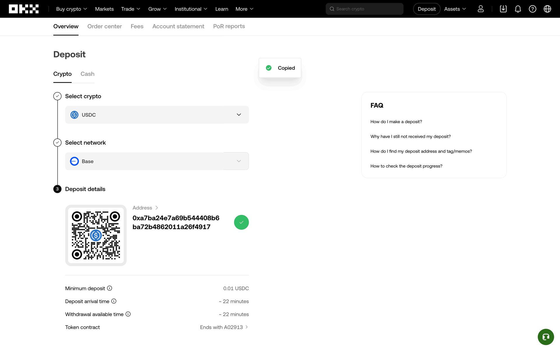 OKX Web Finance interface screenshot 20