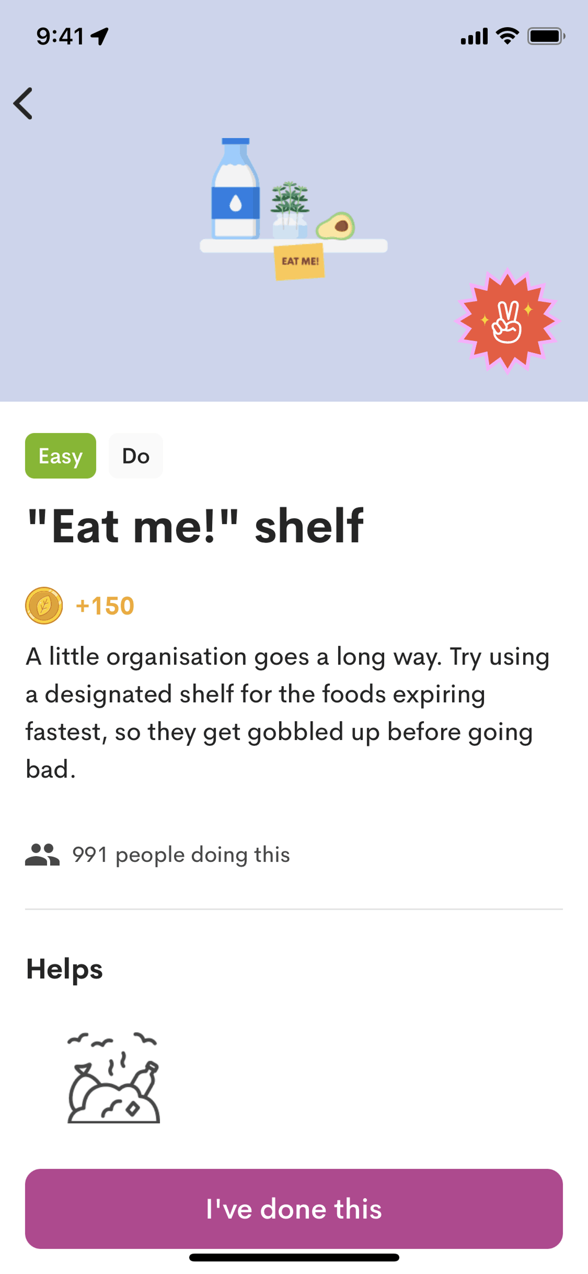 OLIO iOS Food & Drink interface screenshot 18