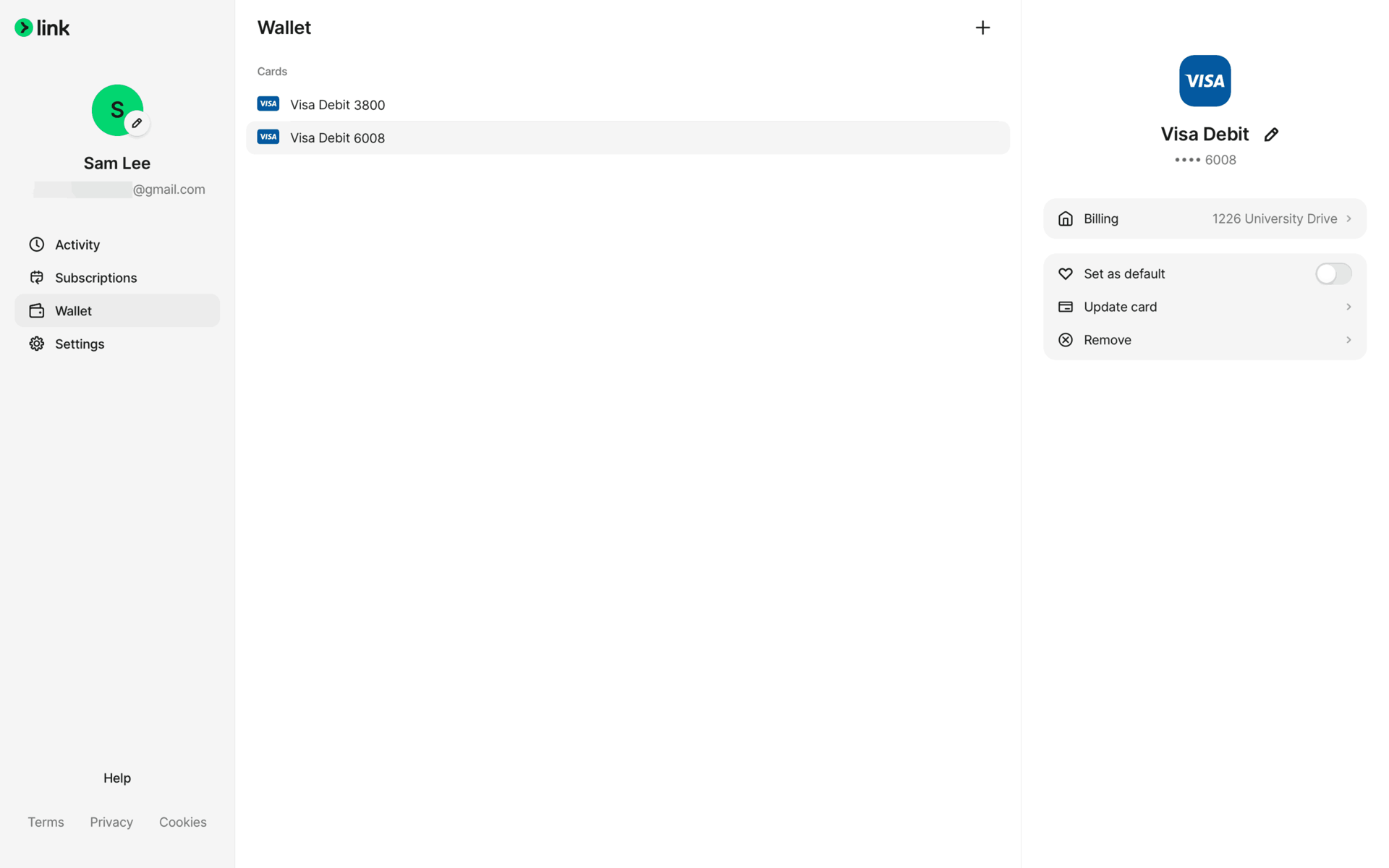 Link Web Finance interface screenshot 3