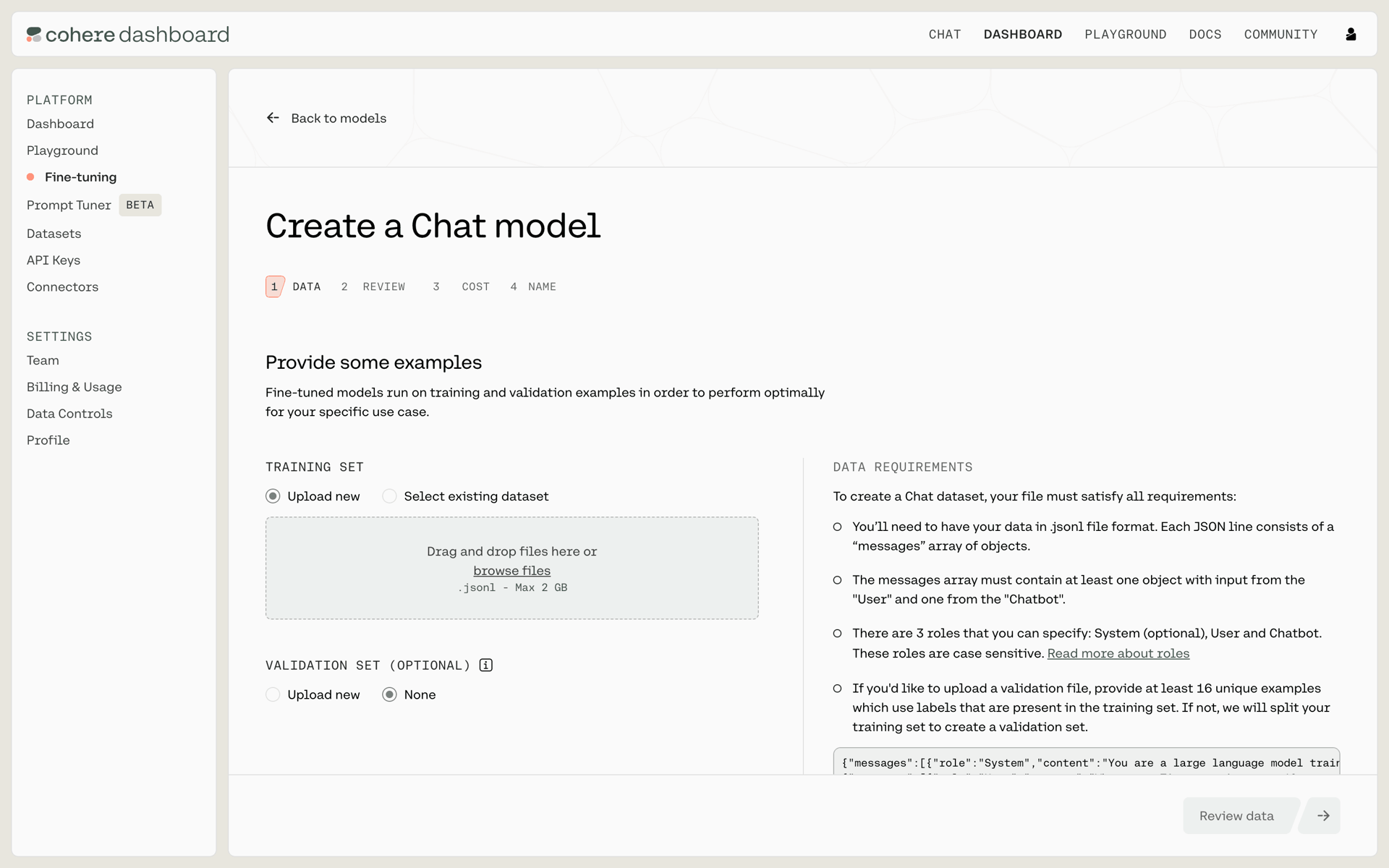 Cohere Web AI interface screenshot 7
