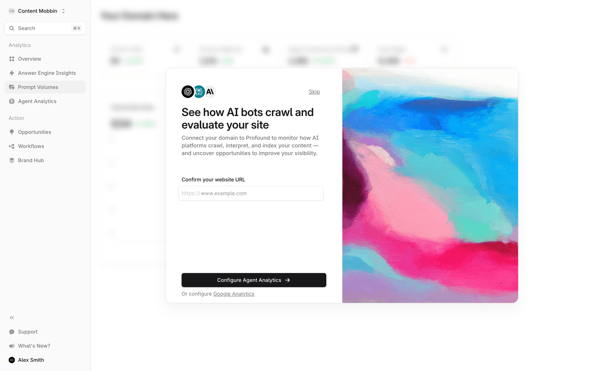 Profound Web AI interface screenshot 8