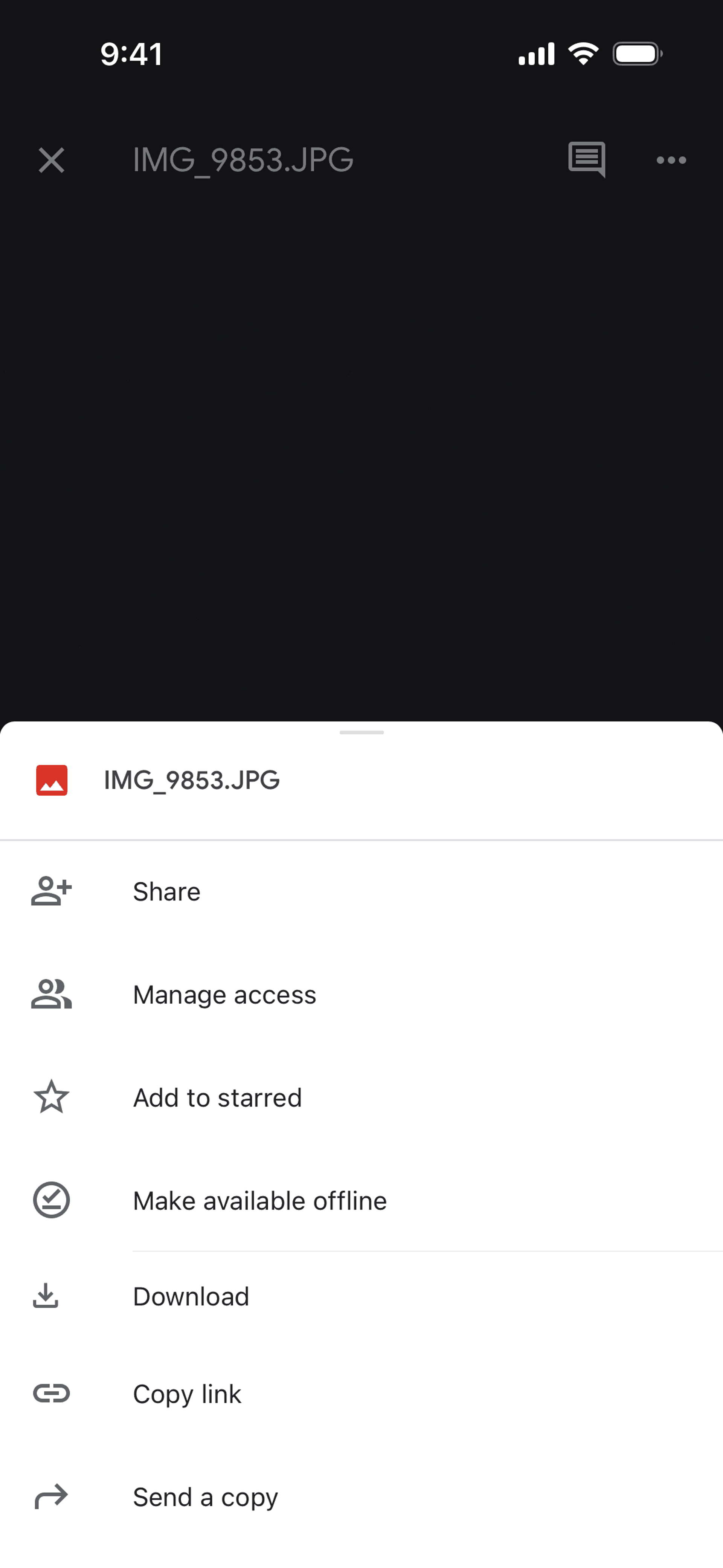 Google Drive iOS Productivity interface screenshot 3