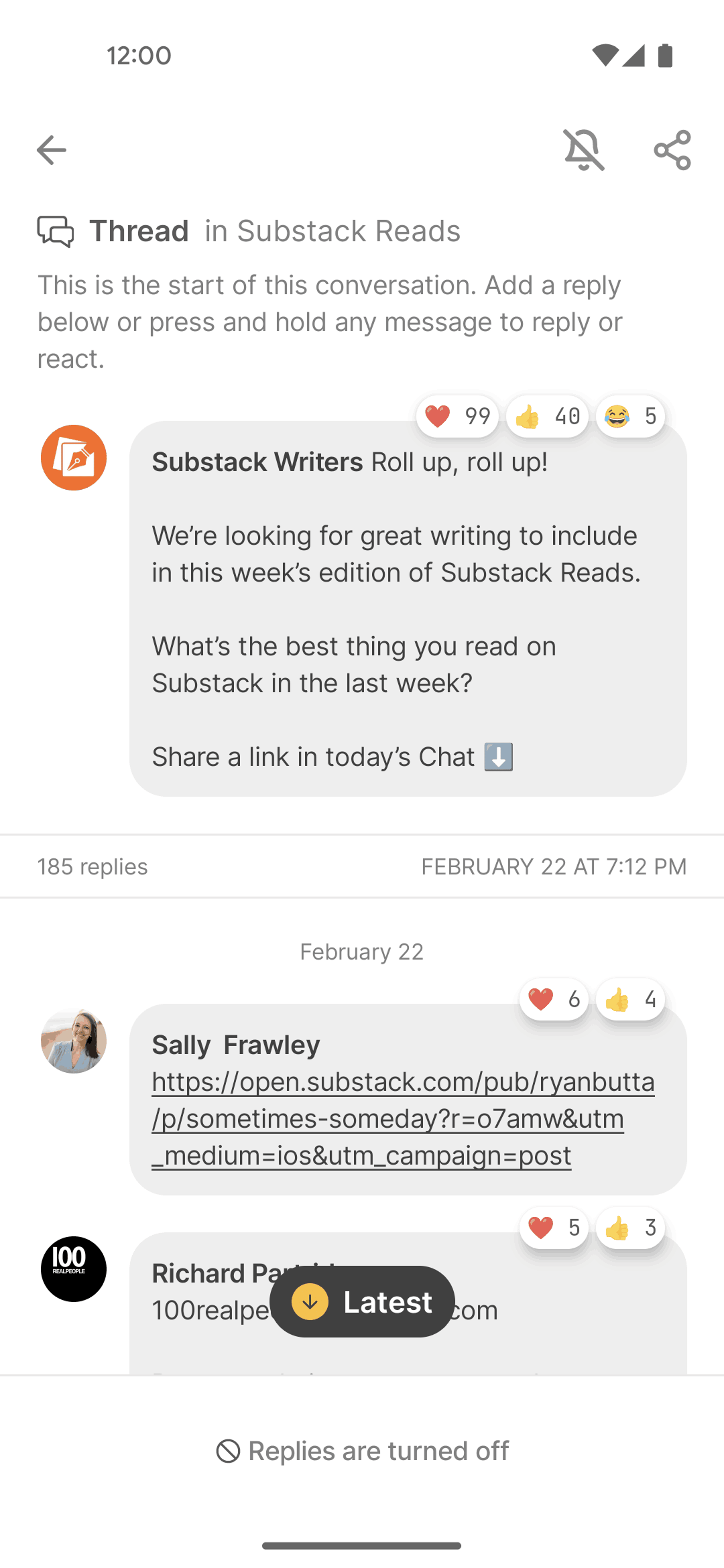Substack Android News interface screenshot 9