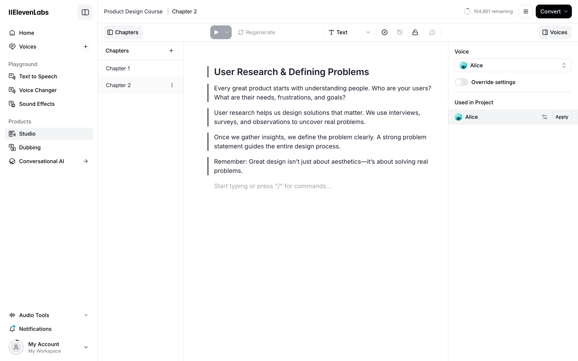 ElevenLabs Web AI interface screenshot 10
