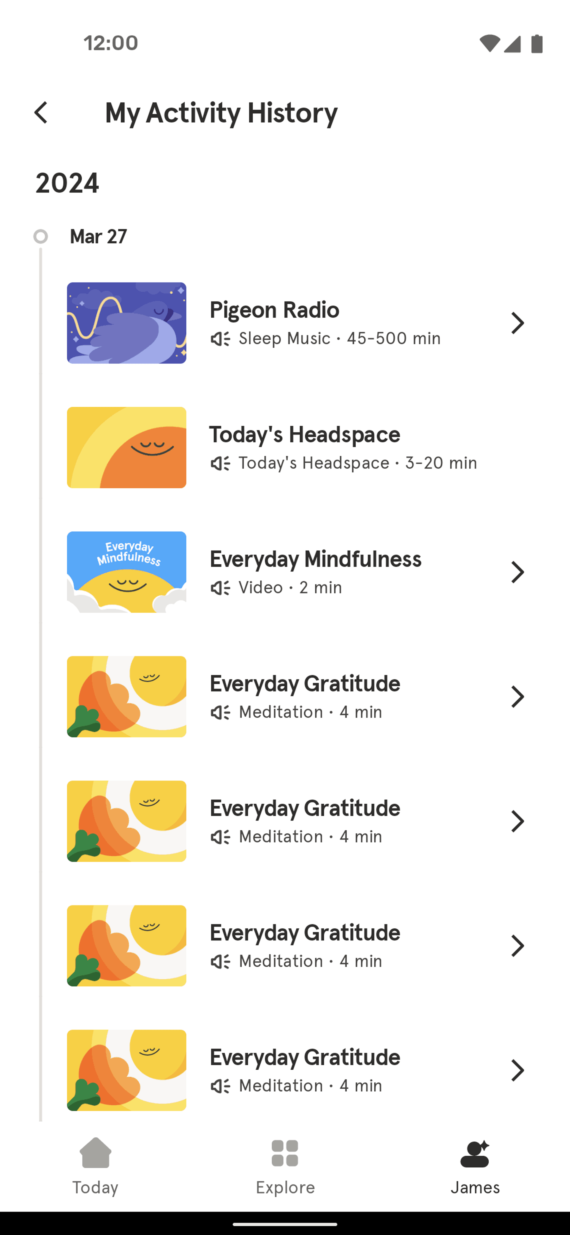Headspace Android Health & Fitness interface screenshot 14