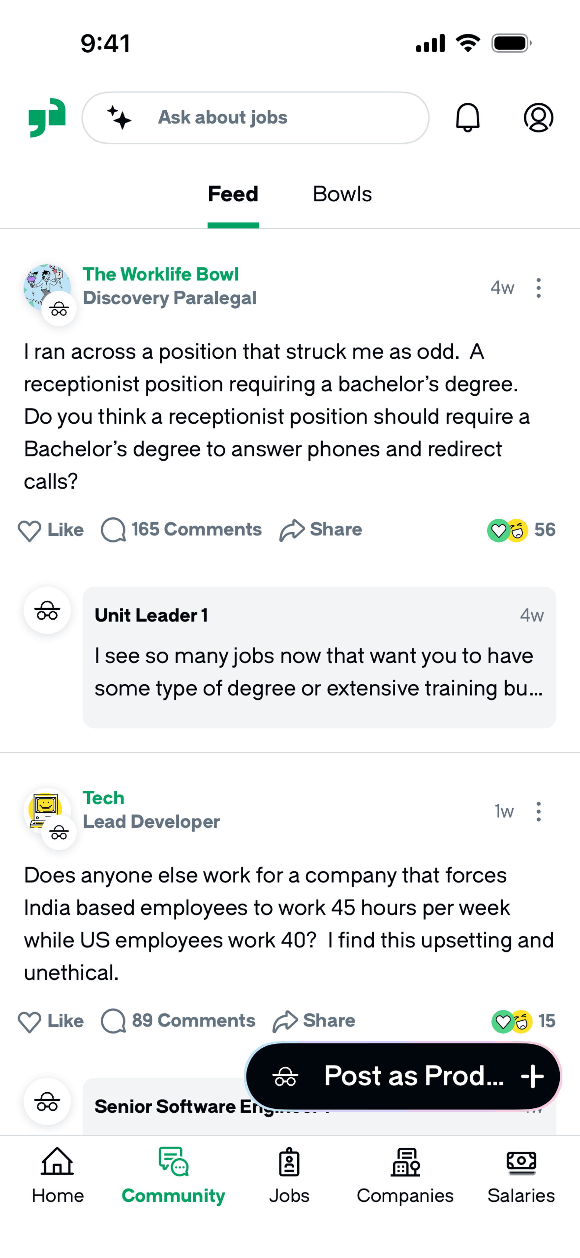 Glassdoor iOS Jobs & Recruitment interface screenshot 22