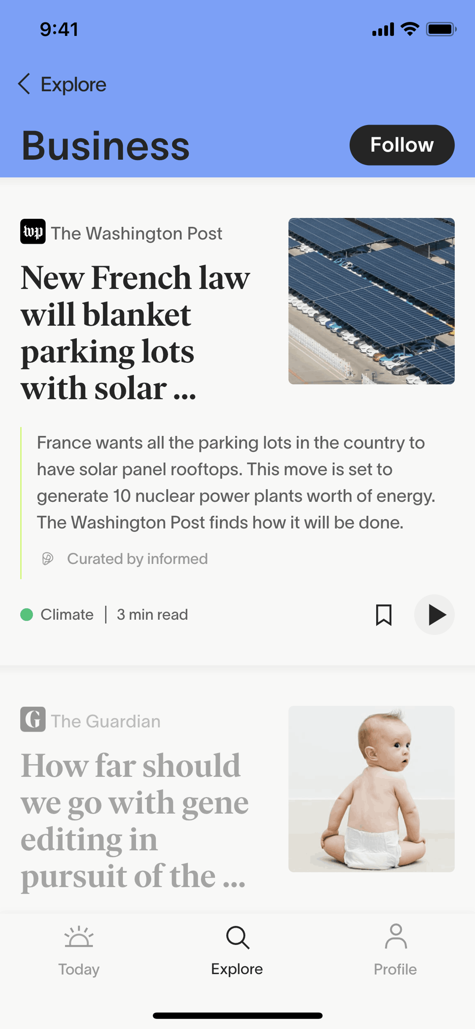 informed News iOS News interface screenshot 24