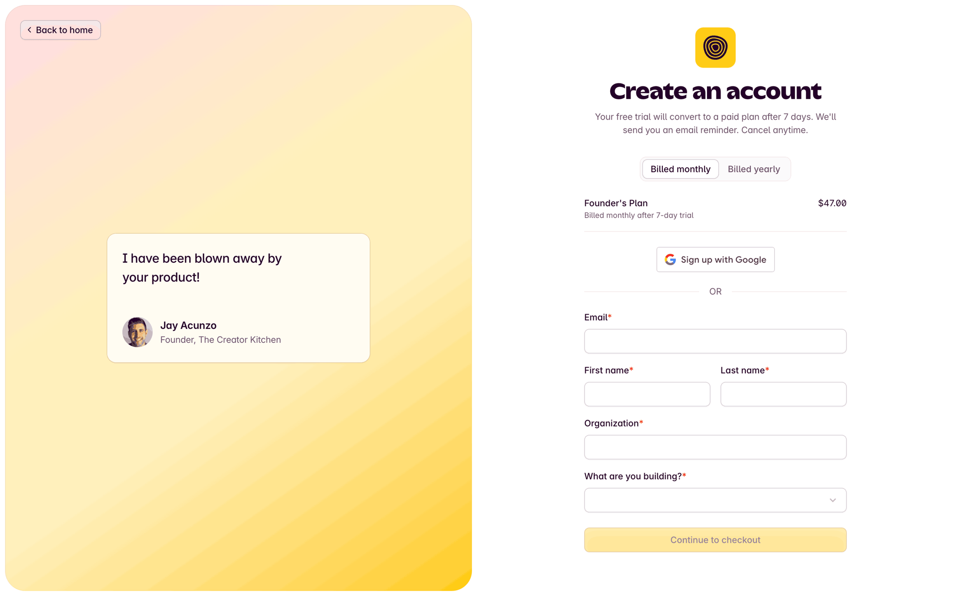 Outseta Web Business interface screenshot 6