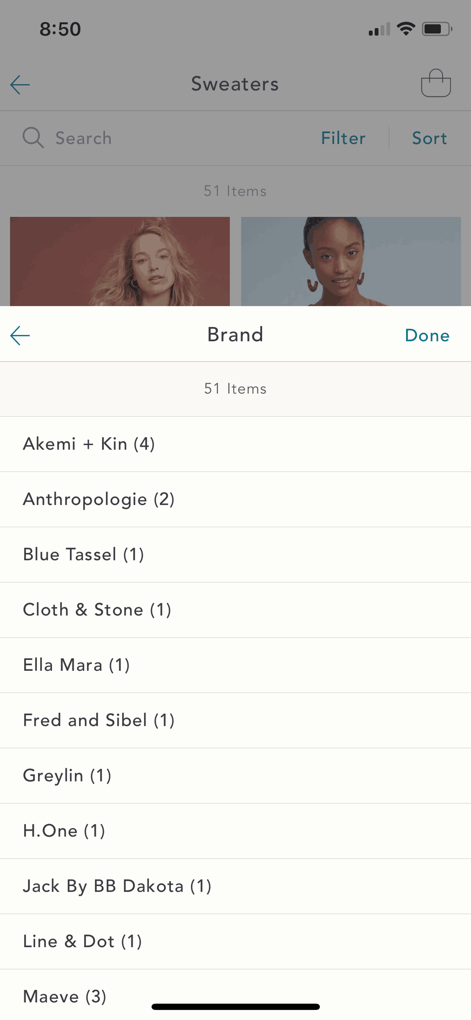 Anthropologie iOS Shopping interface screenshot 20
