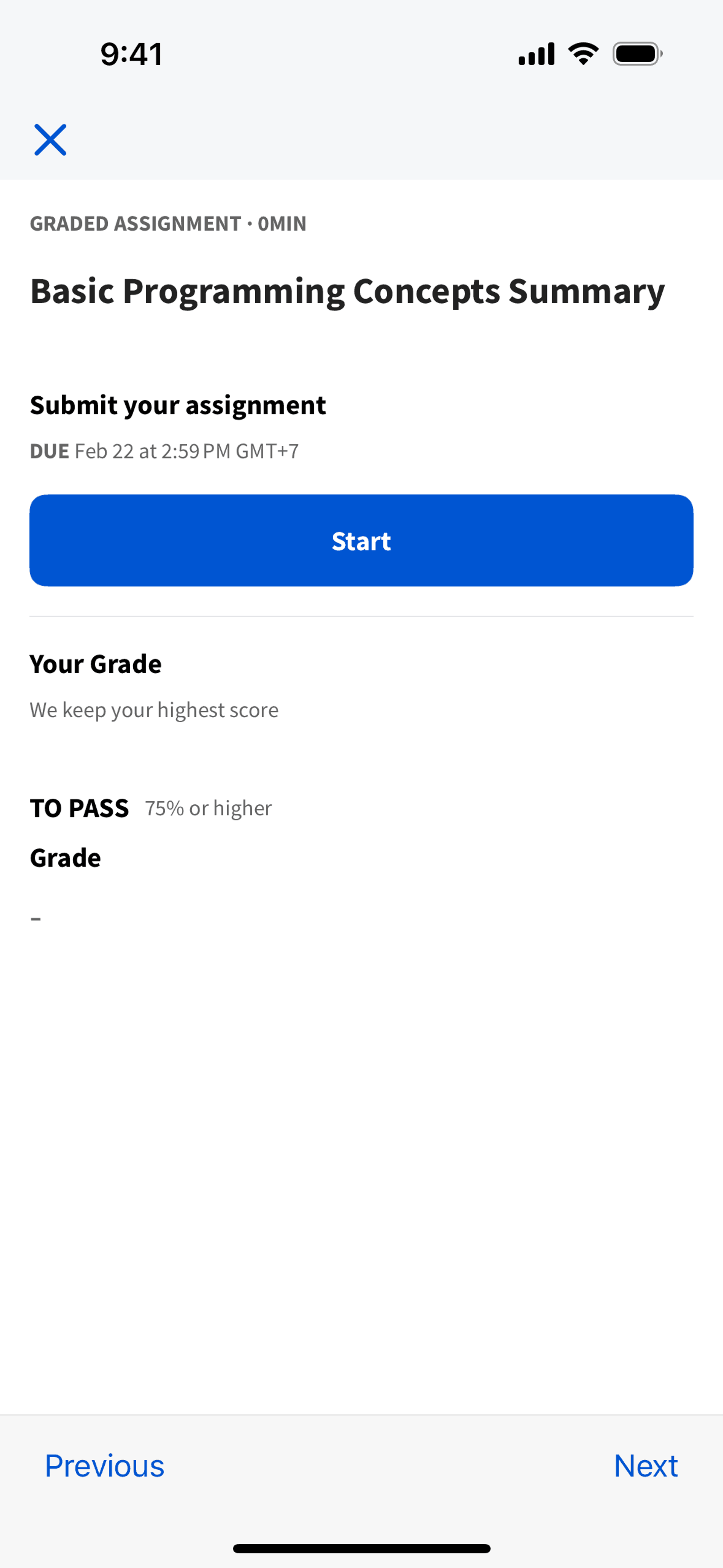 Coursera iOS Education interface screenshot 3