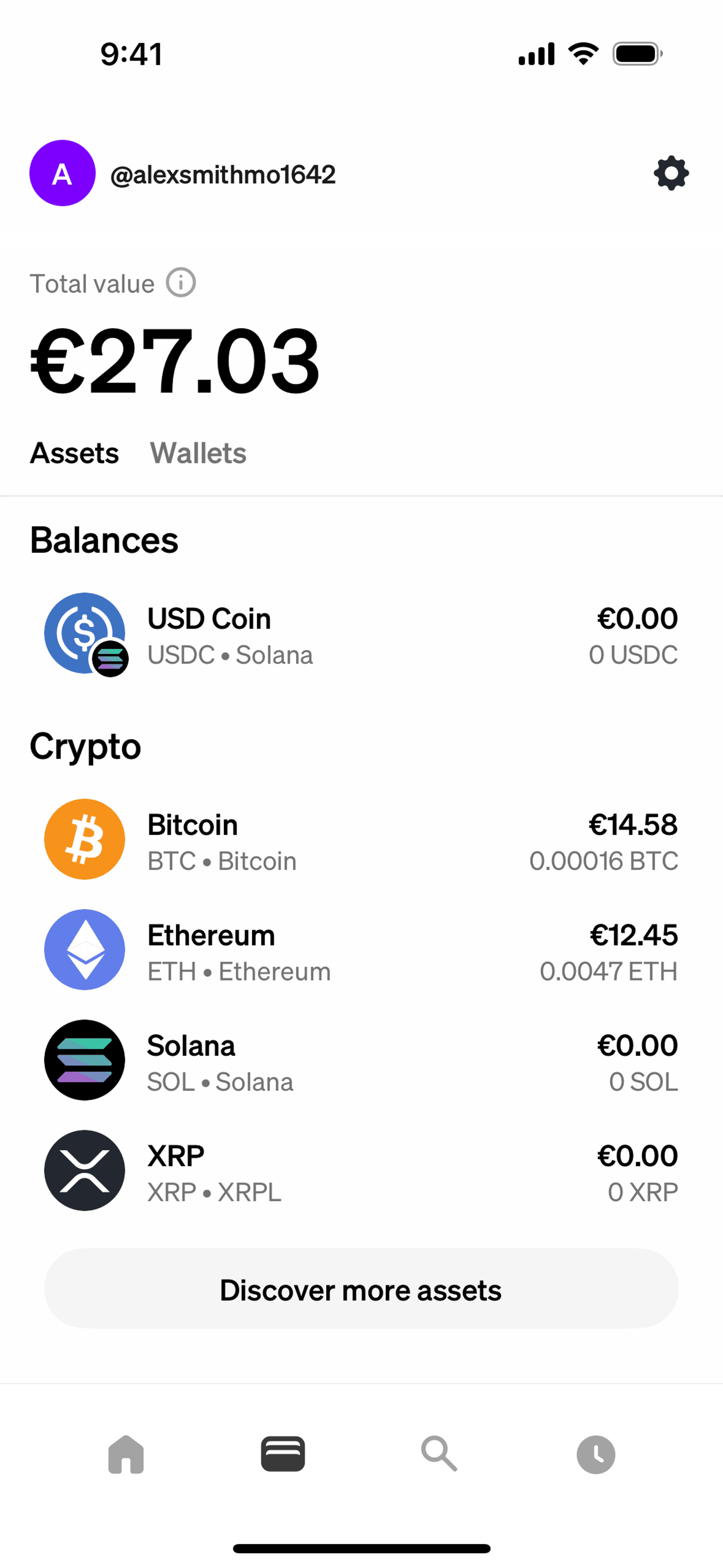 Account on MoonPay (ios) screen 2