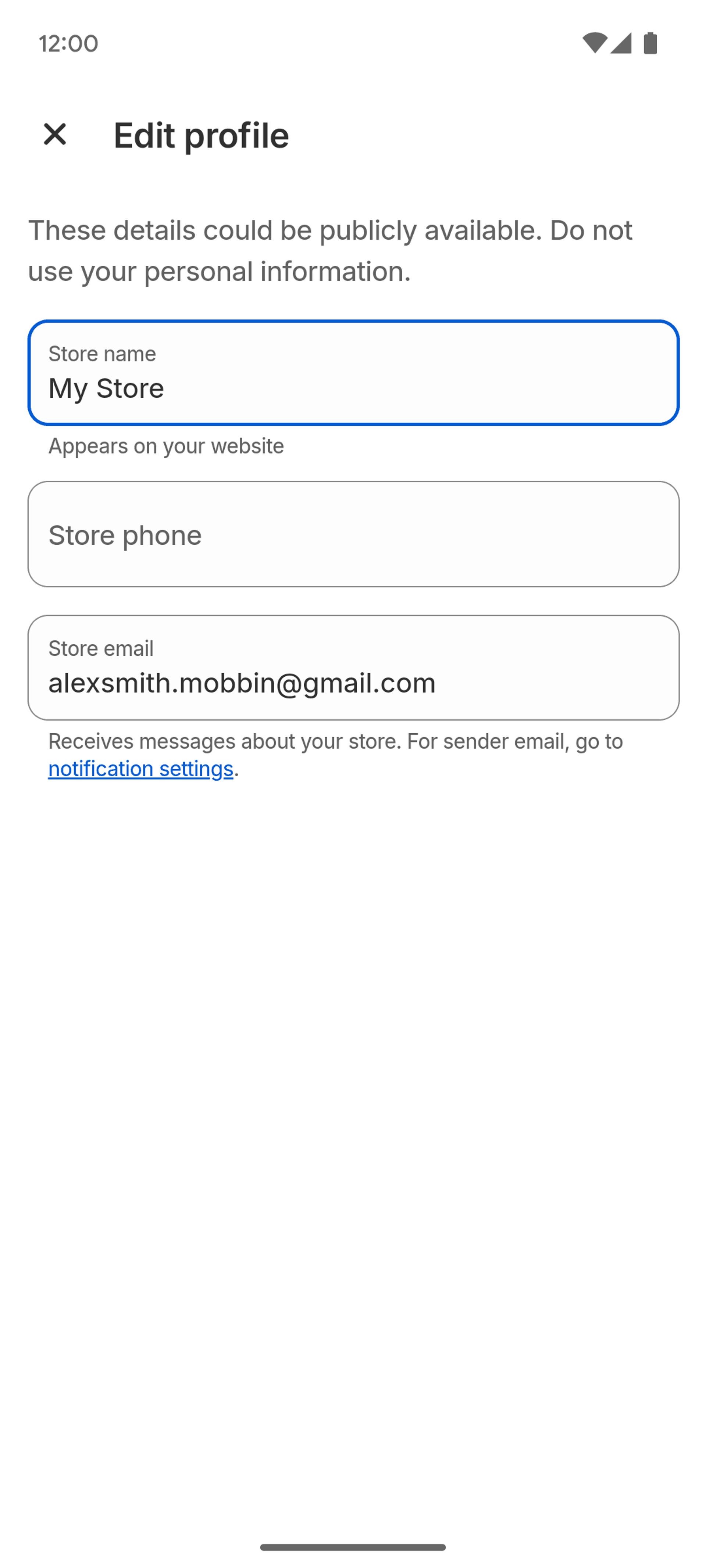 Shopify Android Business interface screenshot 4