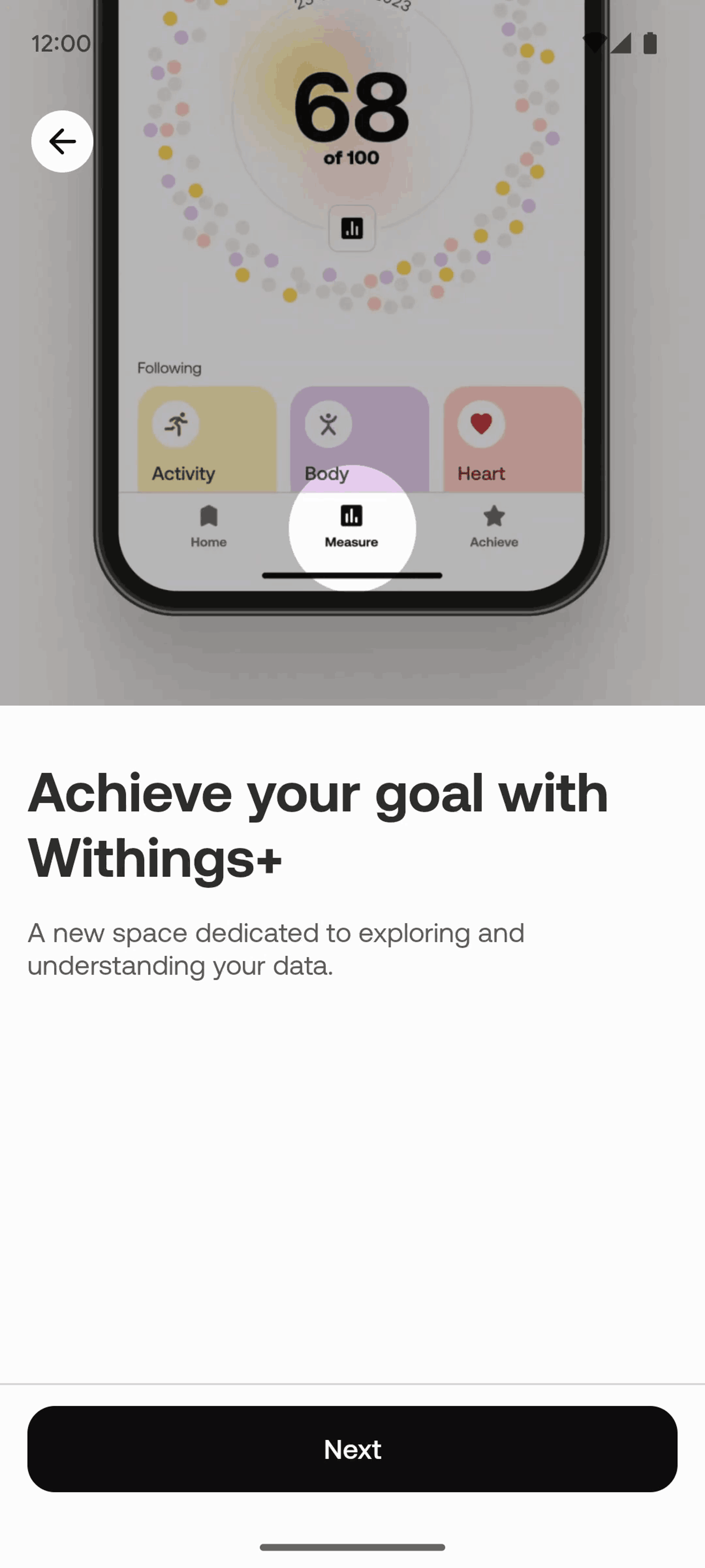 Withings Health Mate Android Health & Fitness interface screenshot 19