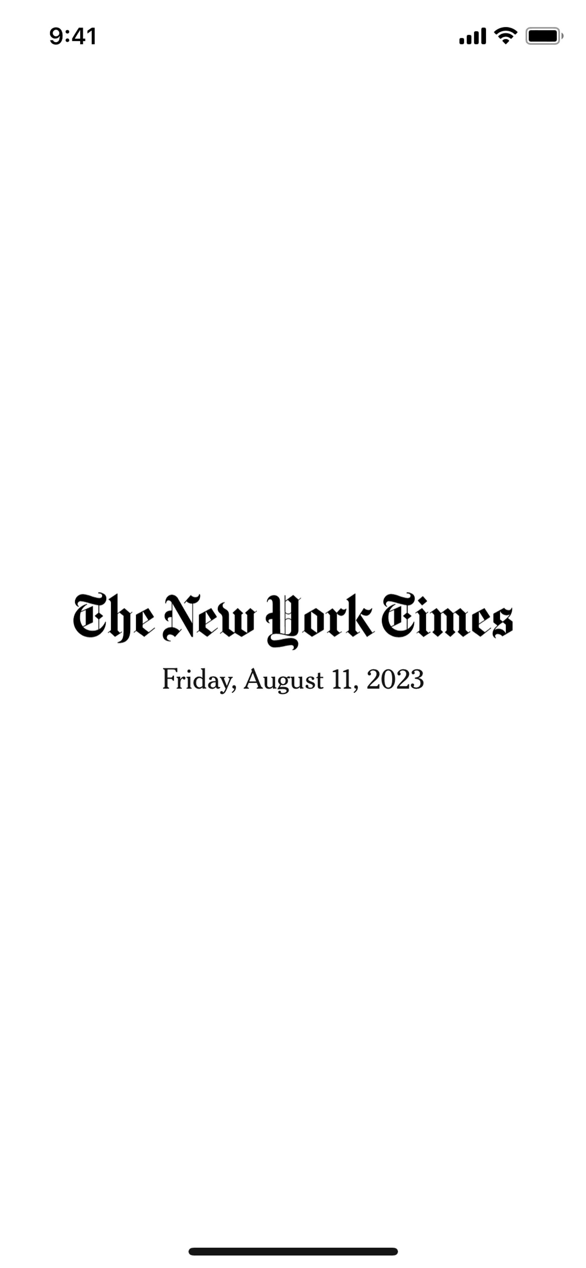 The New York Times iOS News interface screenshot 2