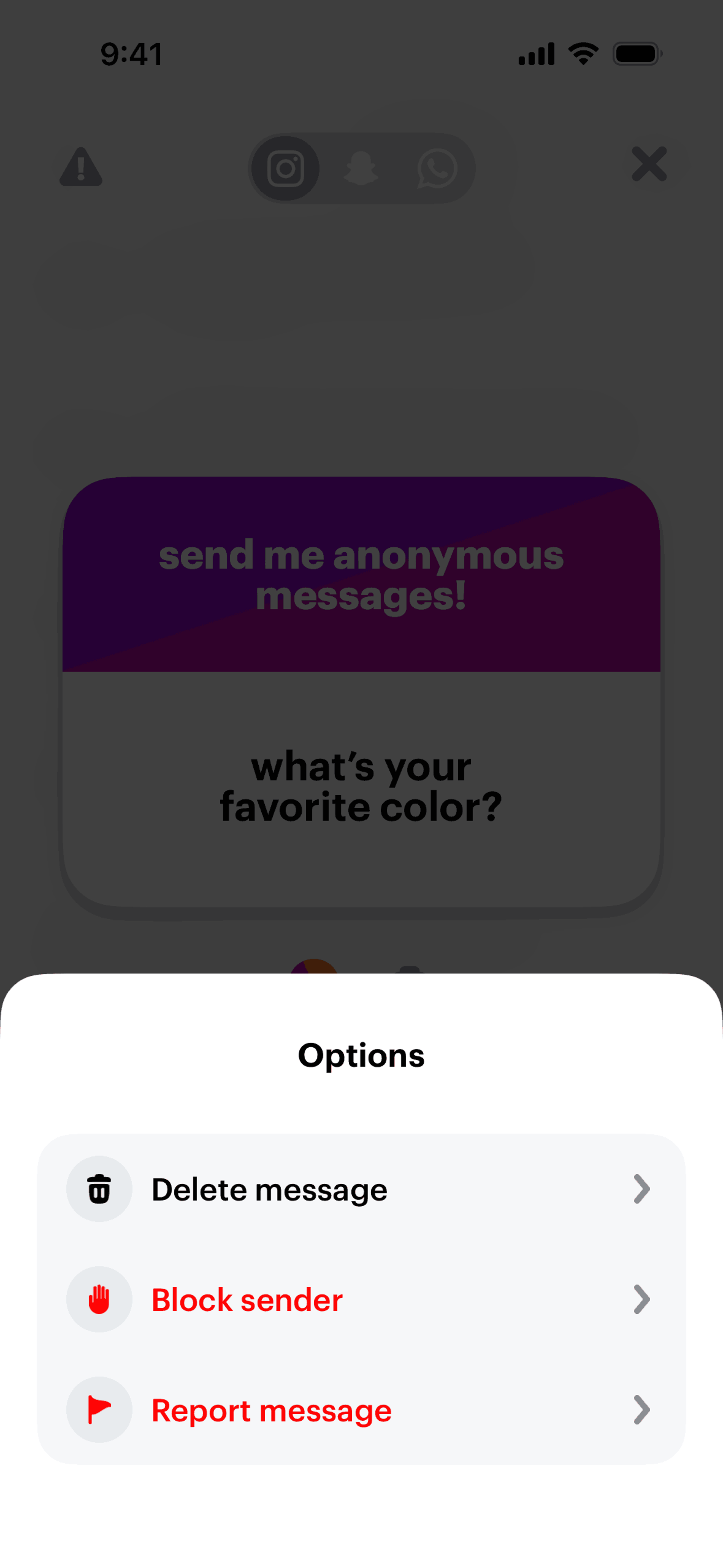 NGL iOS Lifestyle interface screenshot 13