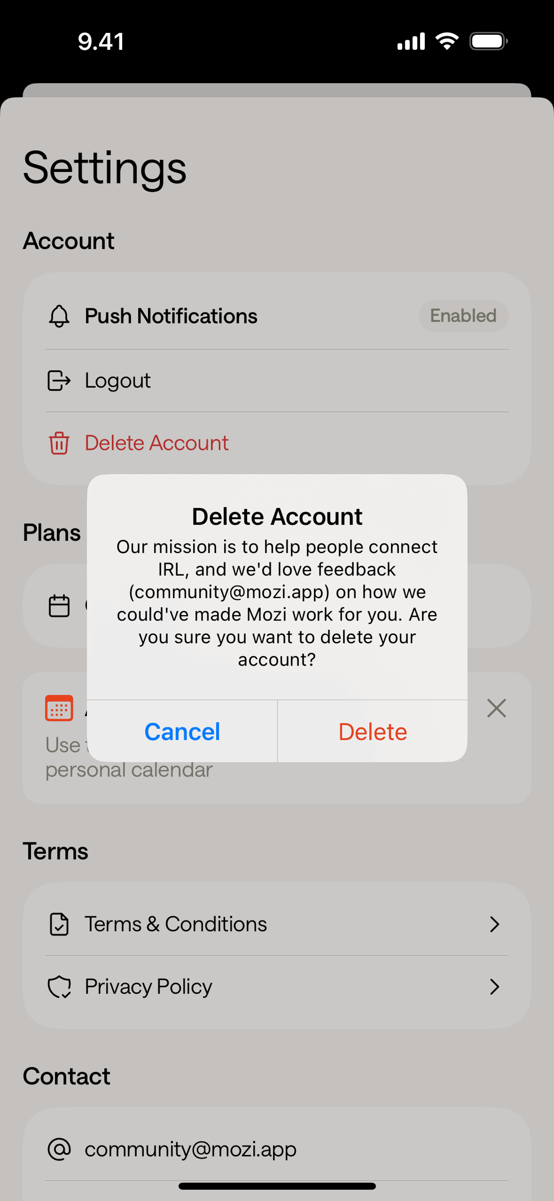 Mozi iOS Social Networking interface screenshot 23