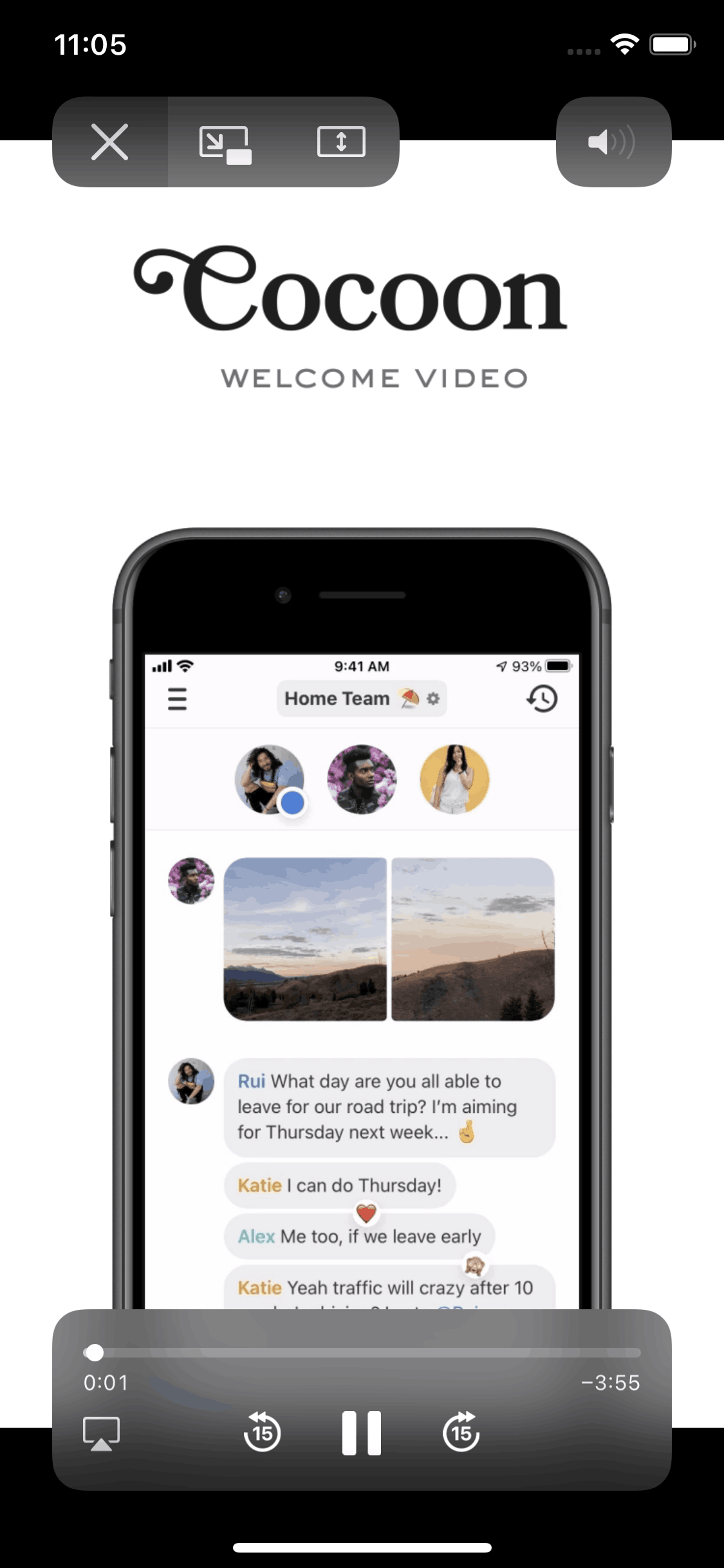 Cocoon iOS Lifestyle interface screenshot 10